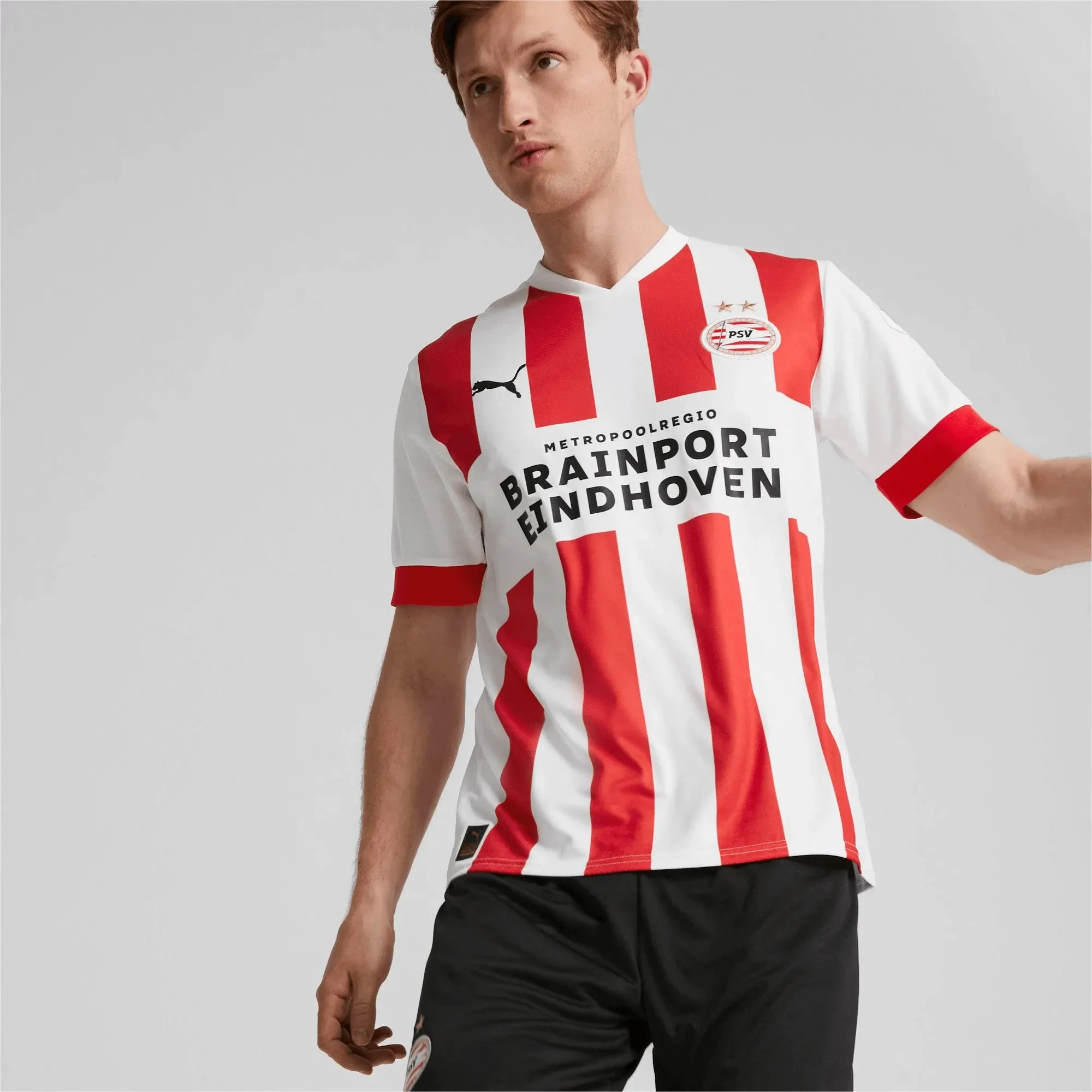 Puma 2022-23 PSV Home Jersey Red-White - Image 3