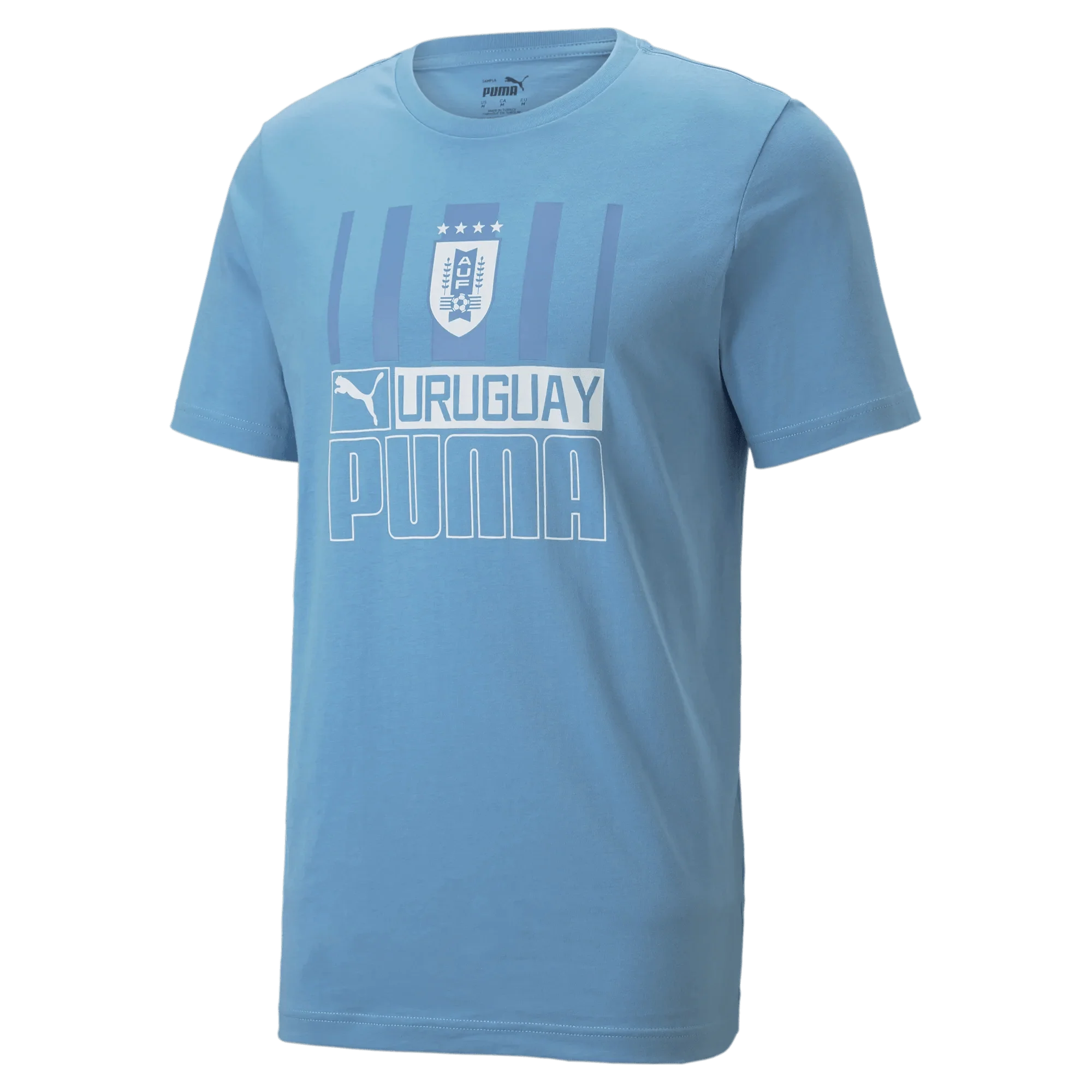 Puma 2022-23 Uruguay FTBLCore Tee - Light Blue-White