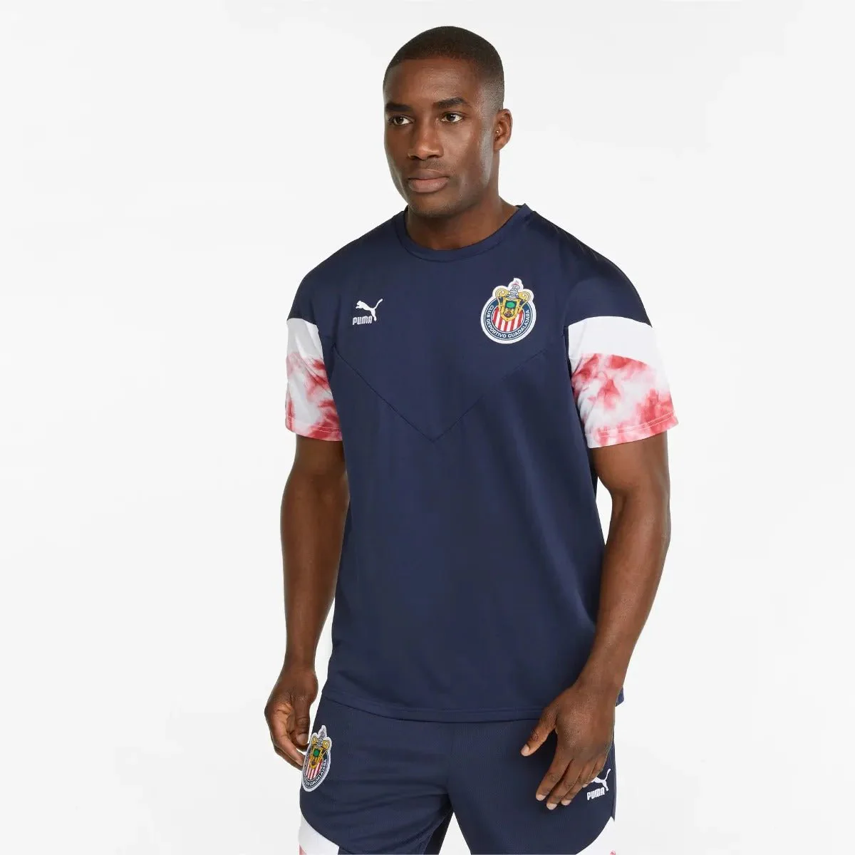 Puma 2022 Chivas Iconic MCS Tee - Navy-White-Red - Image 3