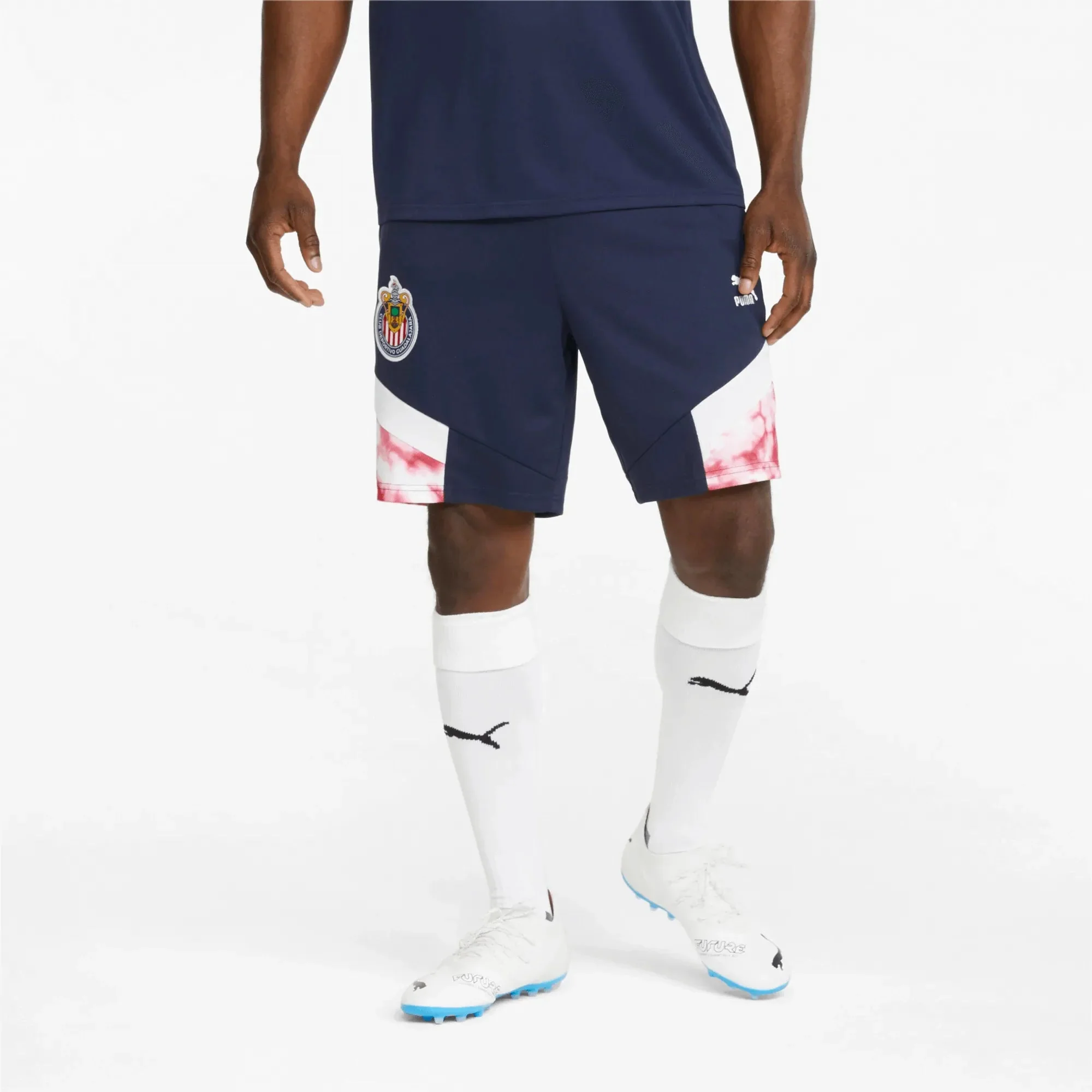 Puma 2022 Chivas Iconic Mesh Shorts - Navy-White-Red - Image 3