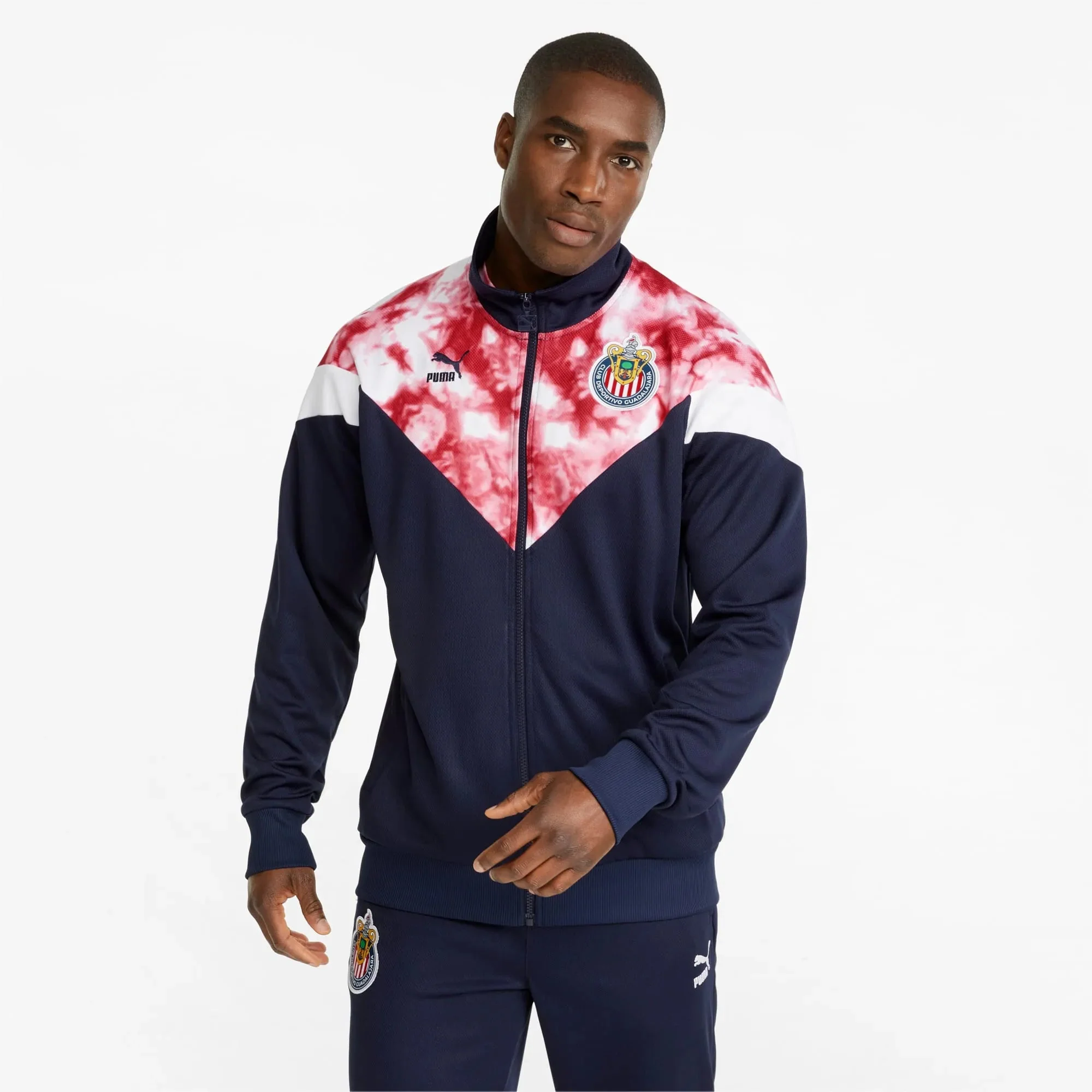 Puma 2022 Chivas Iconic Mesh Track Jacket - Navy-White-Red - Image 3