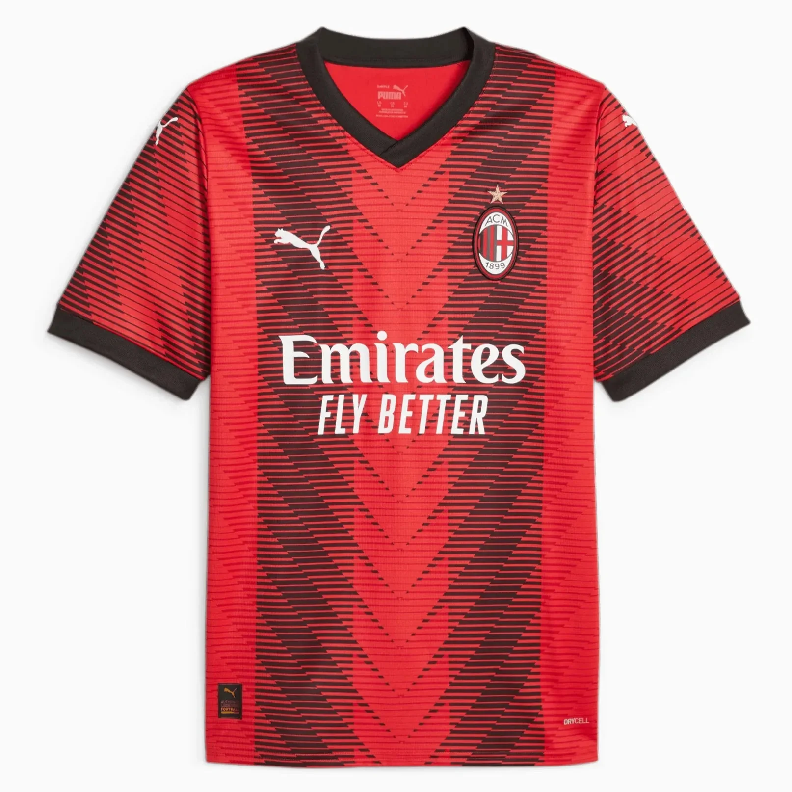 Puma 2023-24 AC Milan Men's Stadium Home Jersey