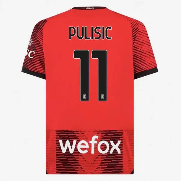 Puma 2023-24 AC Milan Men's Stadium Home Jersey - Image 5