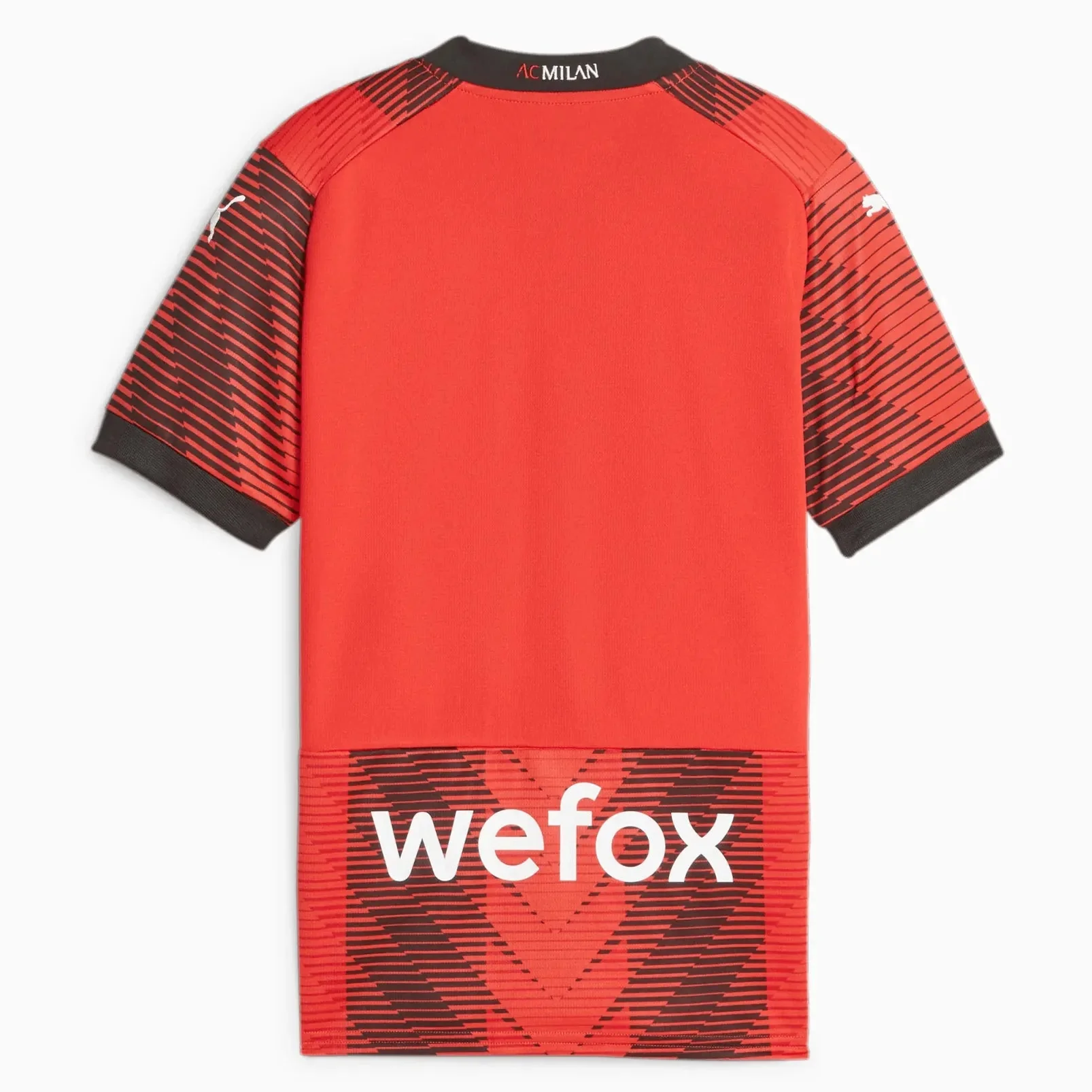 Puma 2023-24 AC Milan Youth Stadium Home Jersey - Image 2