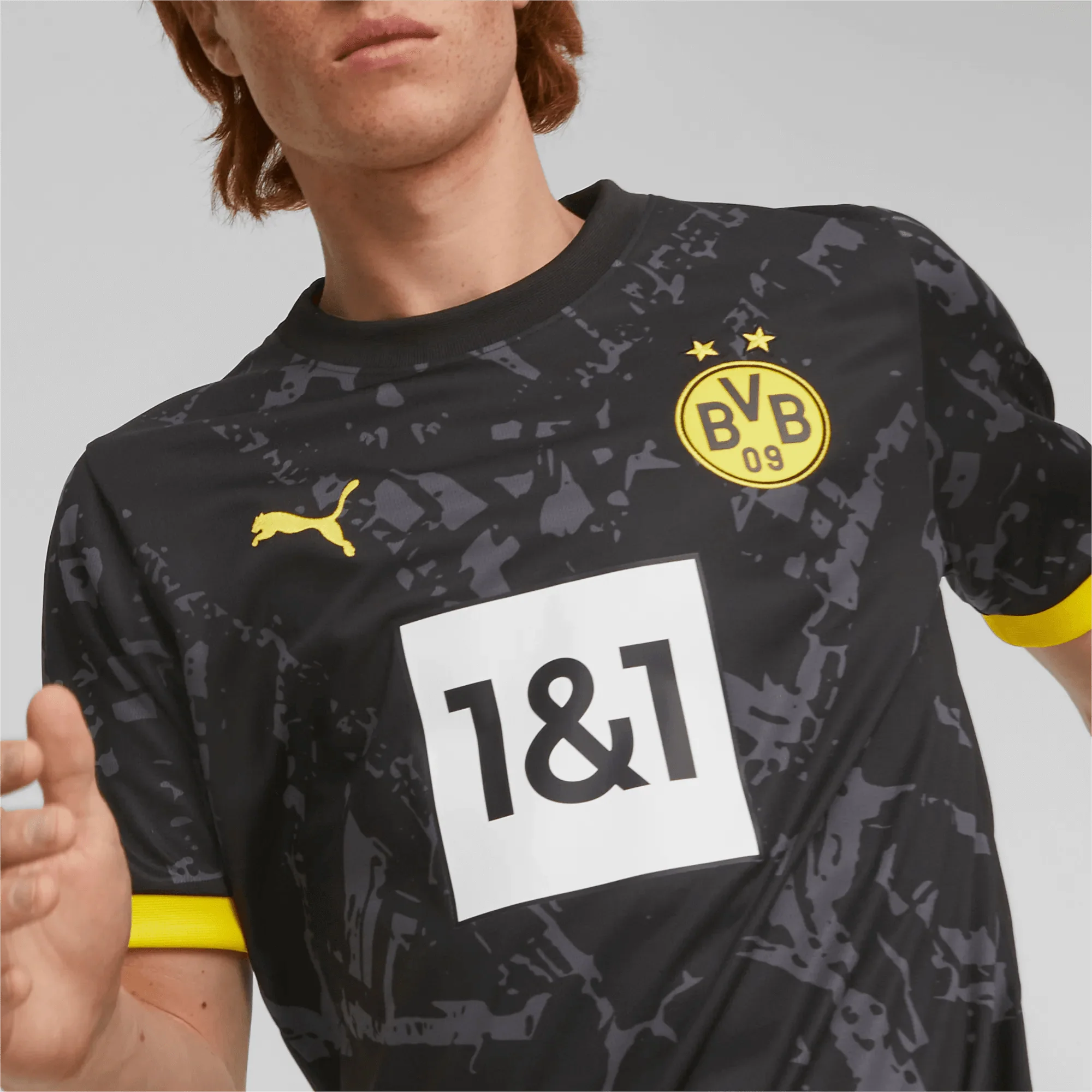 Puma 2023-24 Borussia Dortmund Men's Stadium Away Jersey - Image 8