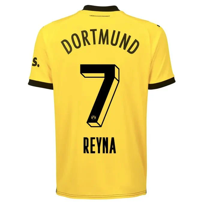 Puma 2023-24 Borussia Dortmund Men's Stadium Home Jersey - Image 8