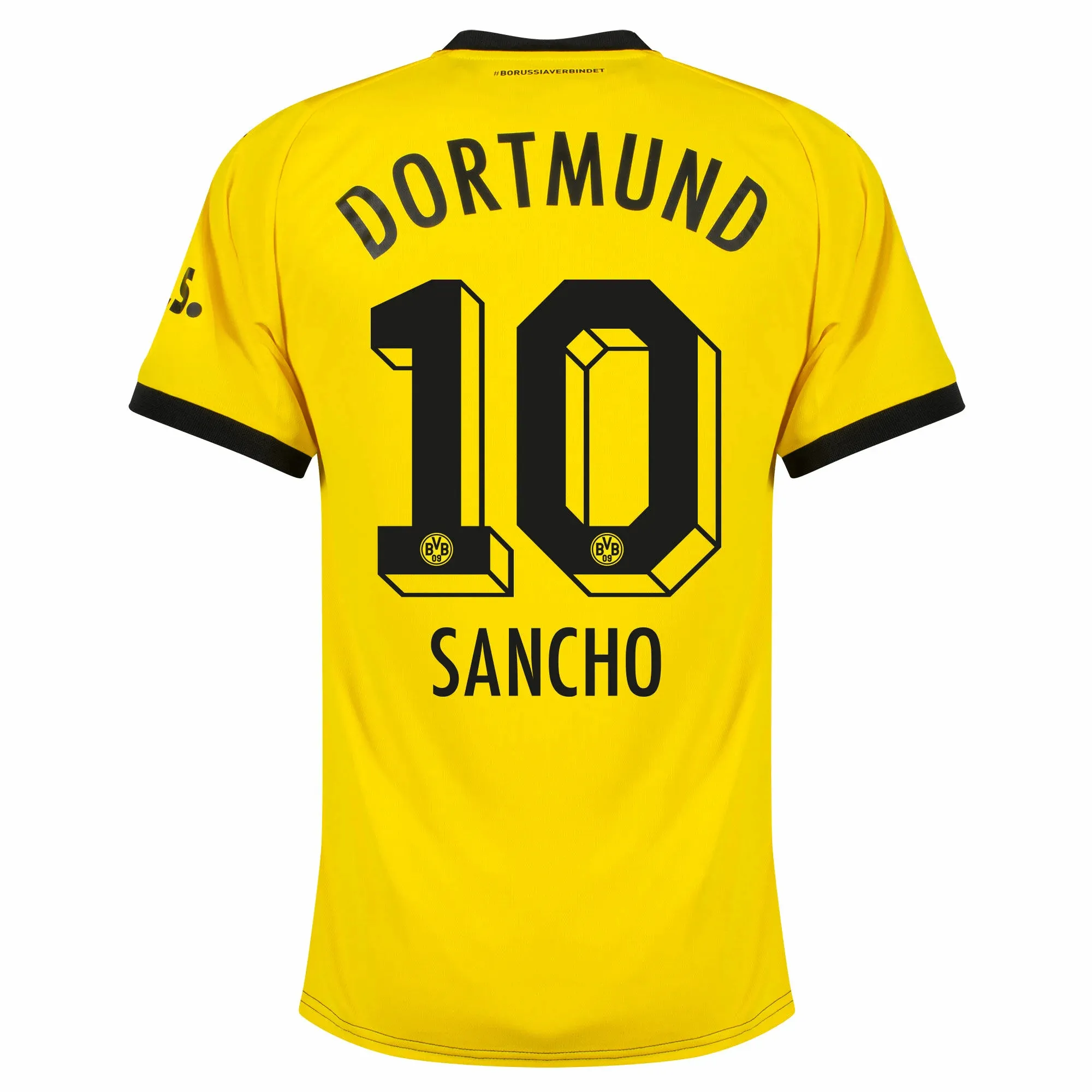 Puma 2023-24 Borussia Dortmund Men's Stadium Home Jersey - Image 9