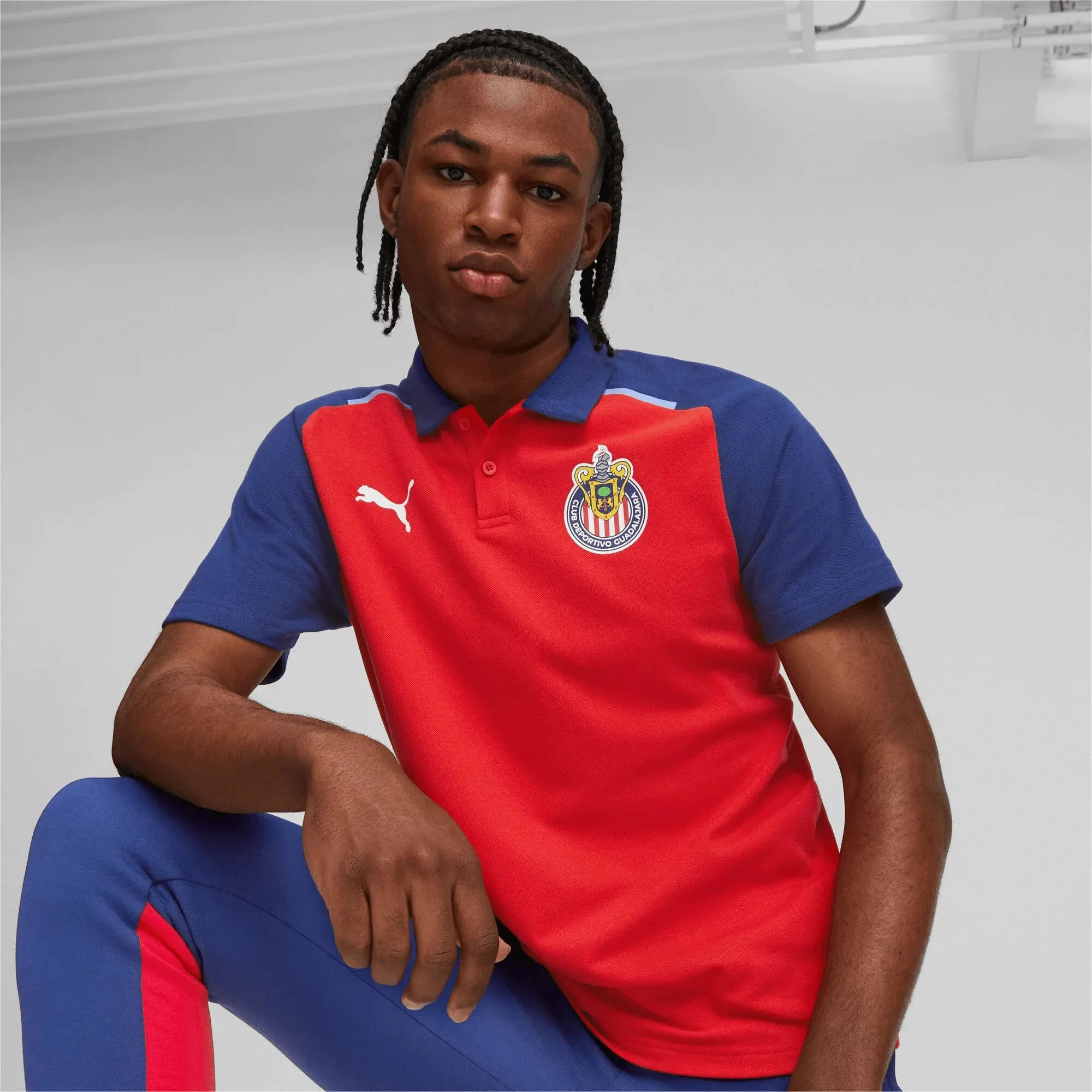 Puma 2023-24 Chivas Men's Casual Polo Shirt - Image 3