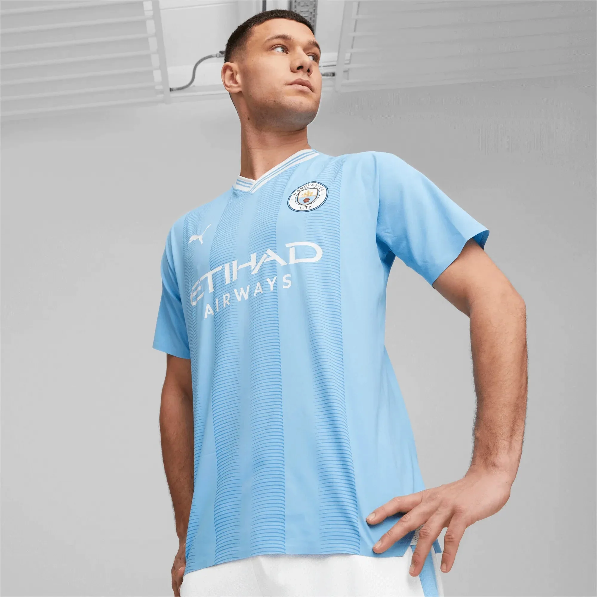 Puma 2023-24 Manchester City Men's Authentic Match Home Jersey