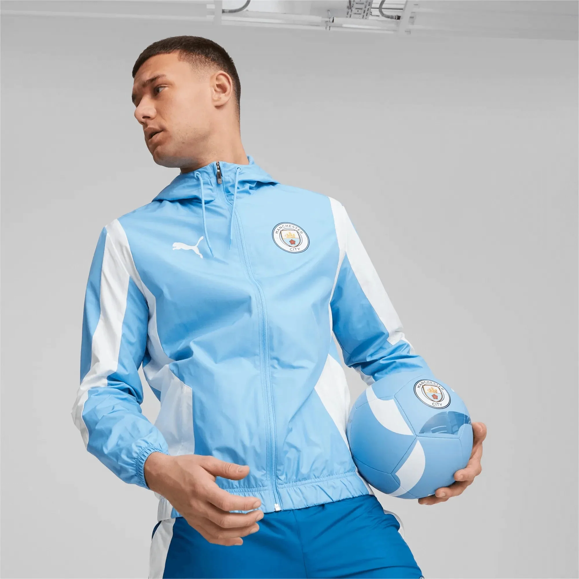 Puma 2023-24 Manchester City Men's Pre-Match Anthem Jacket - Image 3