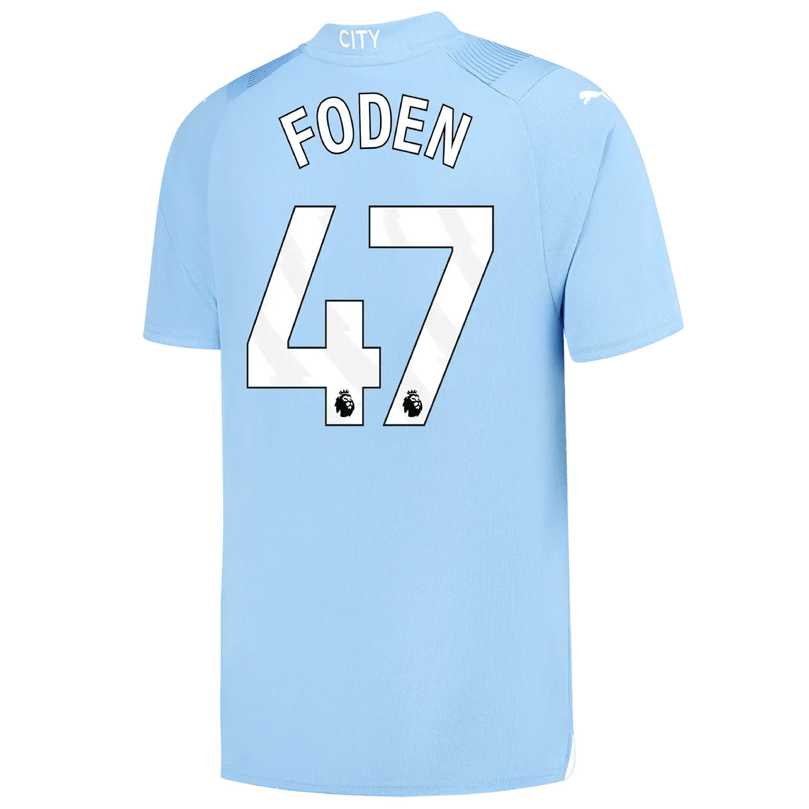 Puma 2023-24 Manchester City Youth Stadium Home Jersey - Image 6