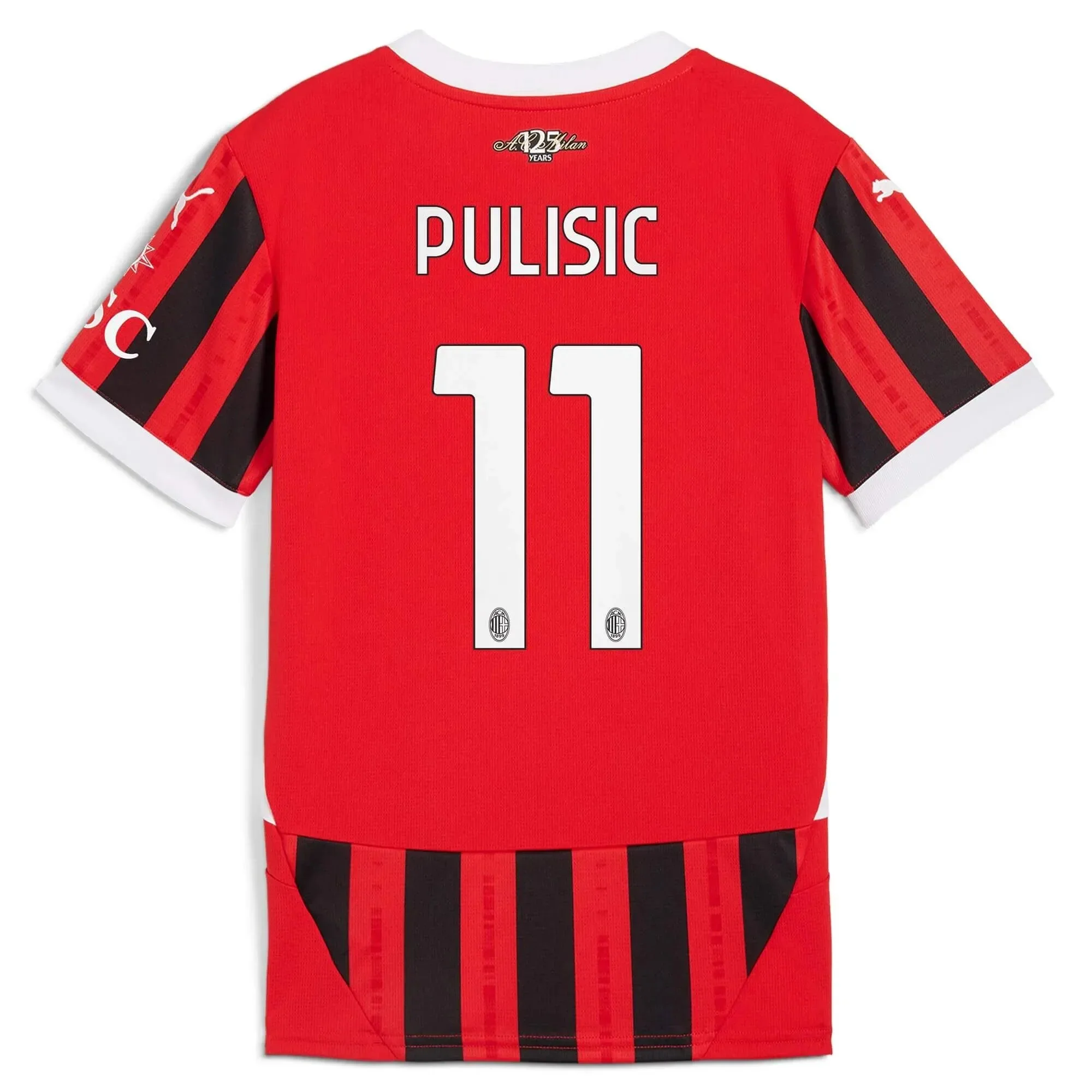 Puma 2024-25 AC Milan Men's Stadium Home Jersey - Image 4