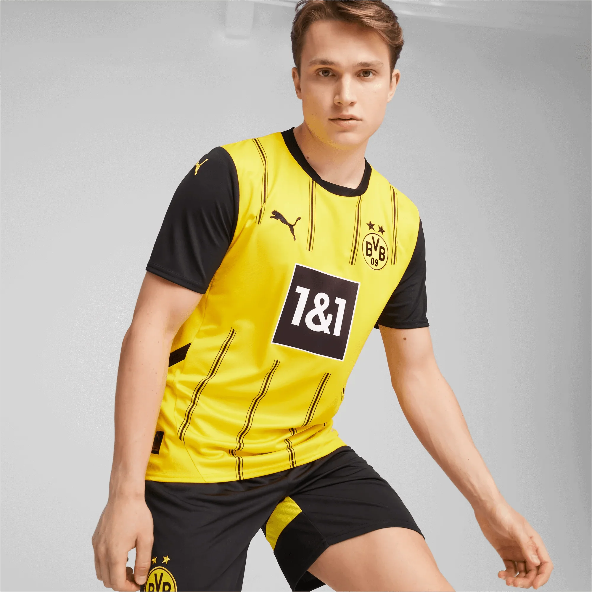 Puma 2024-25 Borussia Dortmund Men's Stadium Home Jersey - Image 3