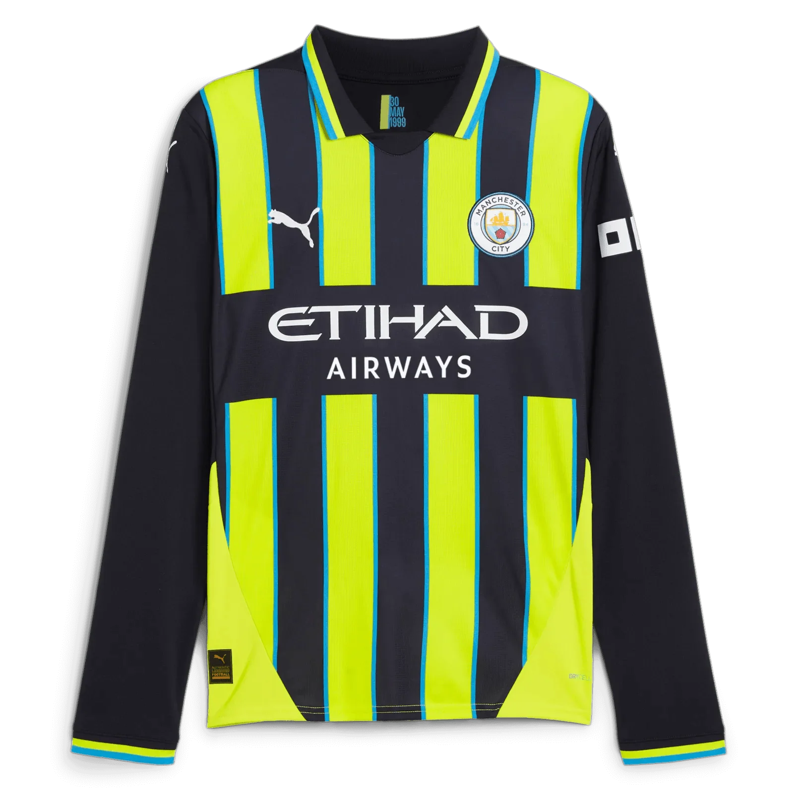 Puma 2024-25 Manchester City Men's Long-Sleeve Stadium Away Jersey
