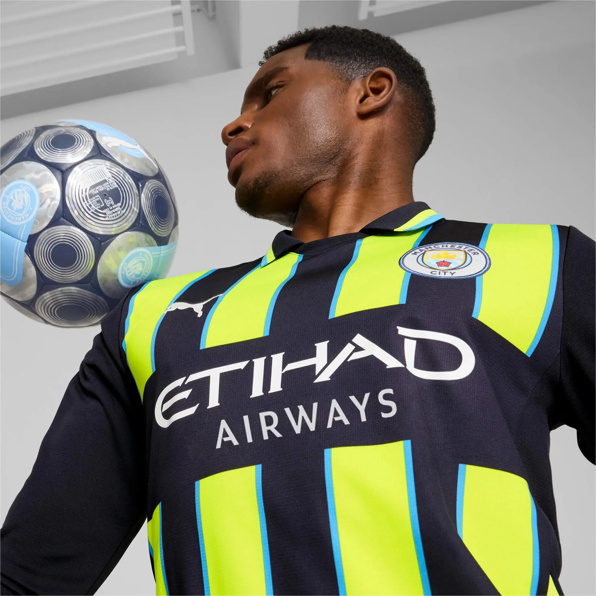 Puma 2024-25 Manchester City Men's Long-Sleeve Stadium Away Jersey - Image 4