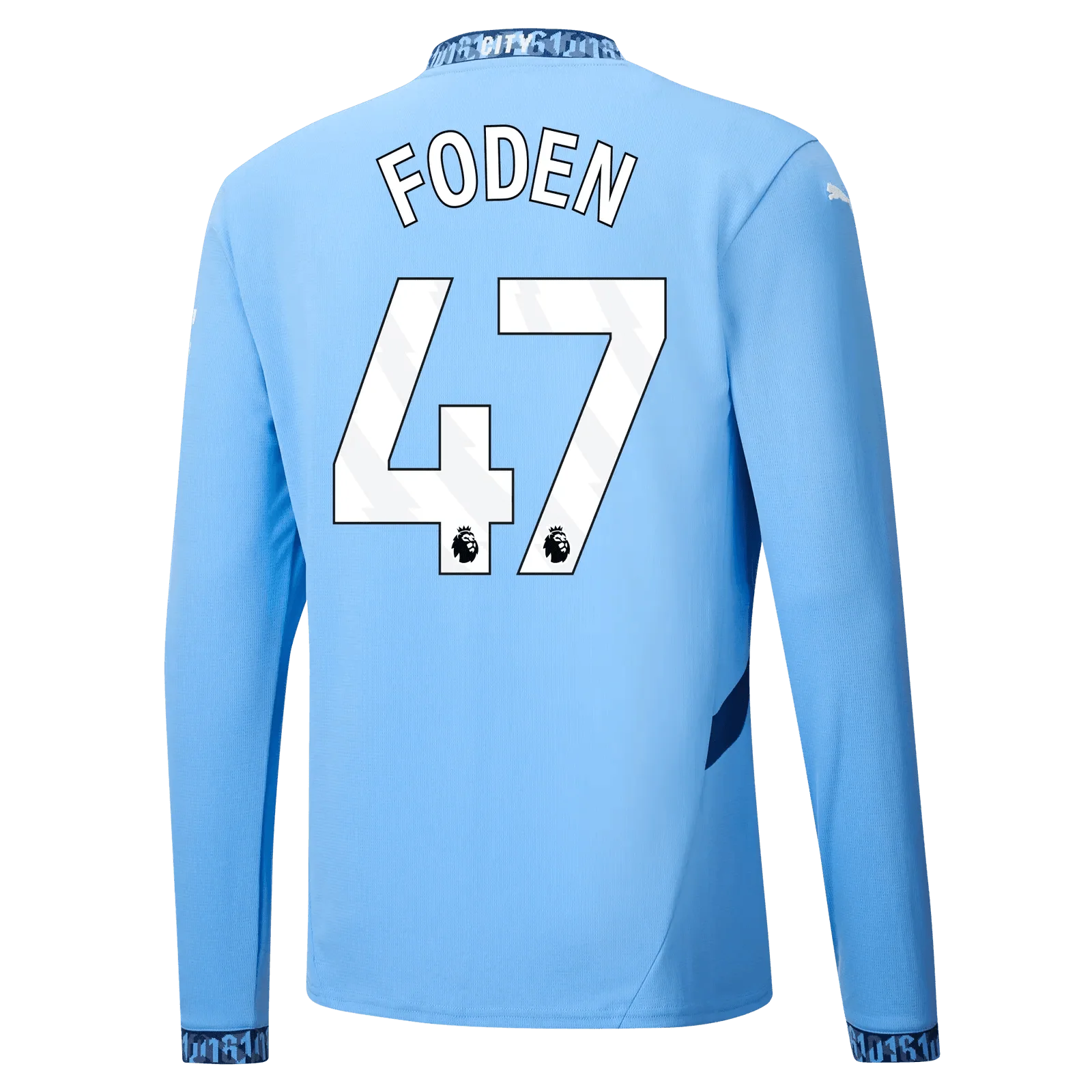 Puma 2024-25 Manchester City Men's Stadium Home Long-Sleeve Jersey - Image 8