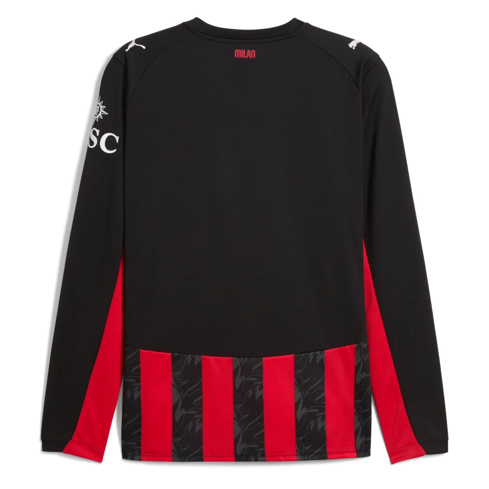Puma 2025-26 AC Milan Men's Stadium Home Long-Sleeve Soccer Jersey - Image 2