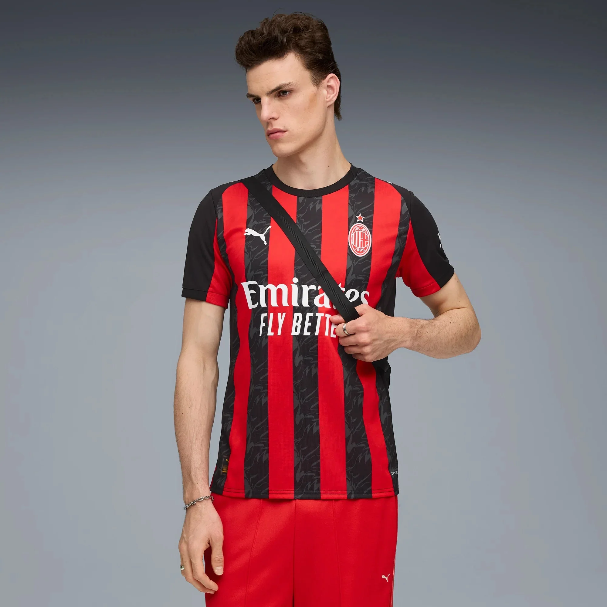 Puma 2025-26 AC Milan Men's Stadium Home Soccer Jersey - Image 3