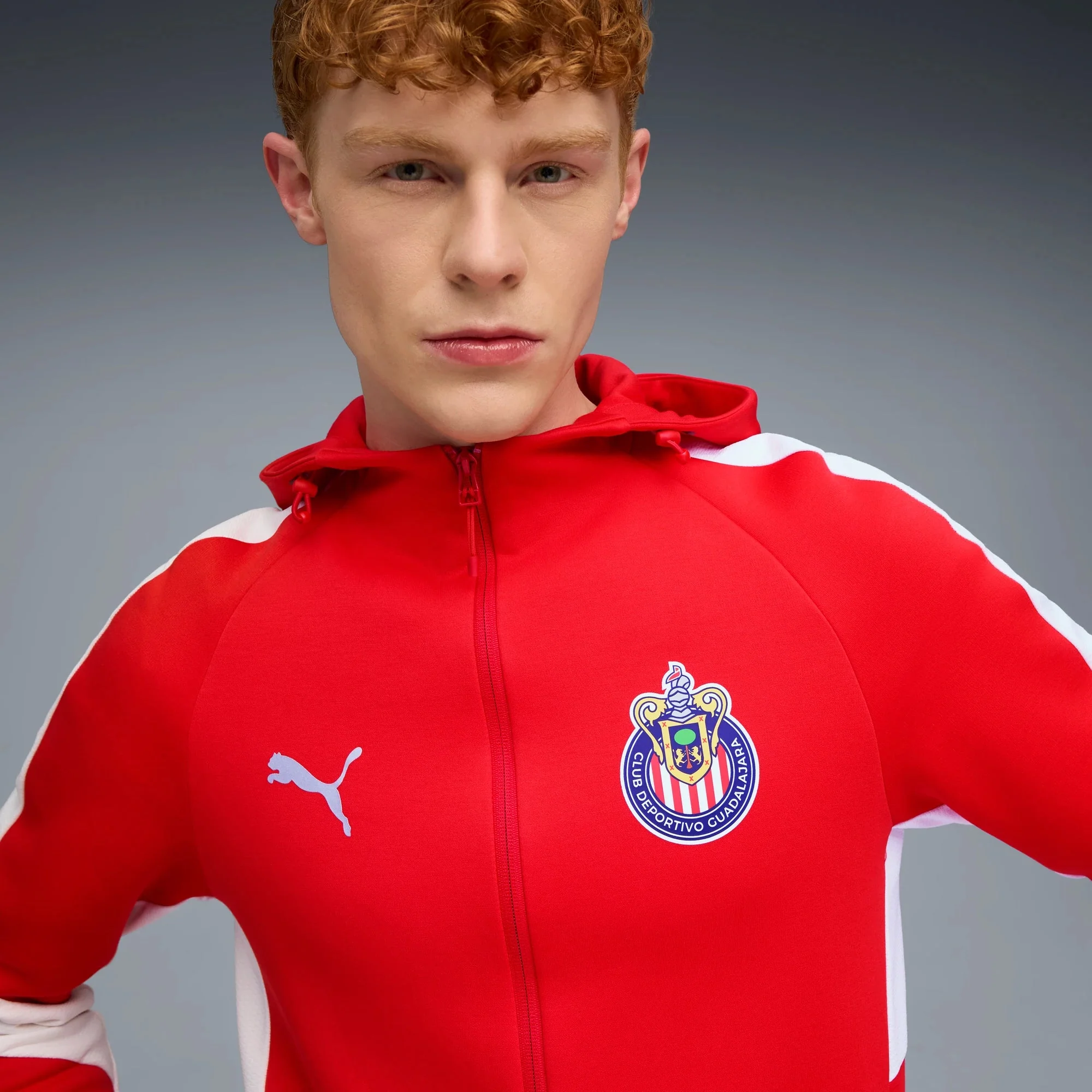 Puma 2025-26 Chivas Men's Evostripe Hooded Jacket - Image 5