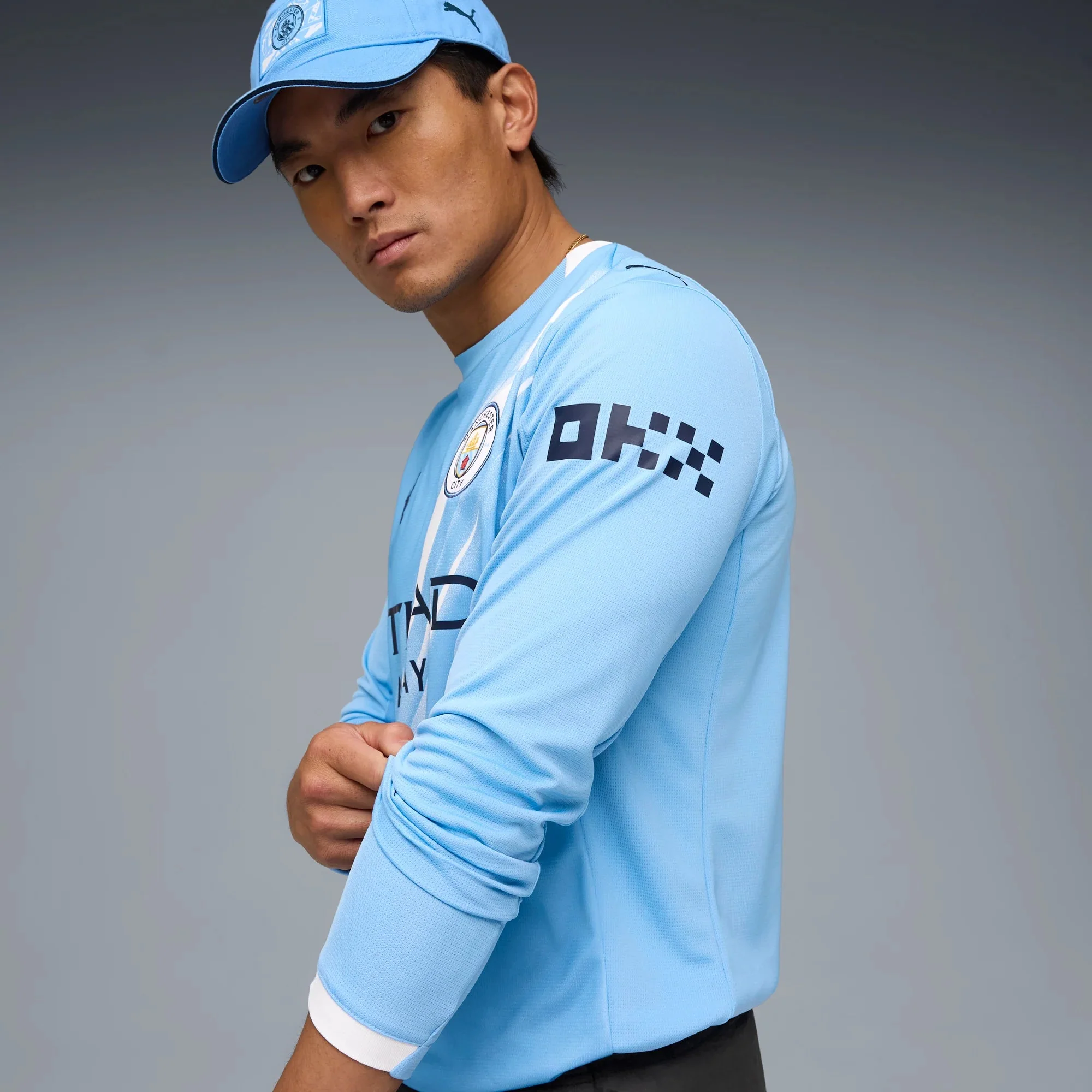 Puma 2025-26 Manchester City Men's Stadium Home Long-Sleeve Soccer Jersey - Image 5