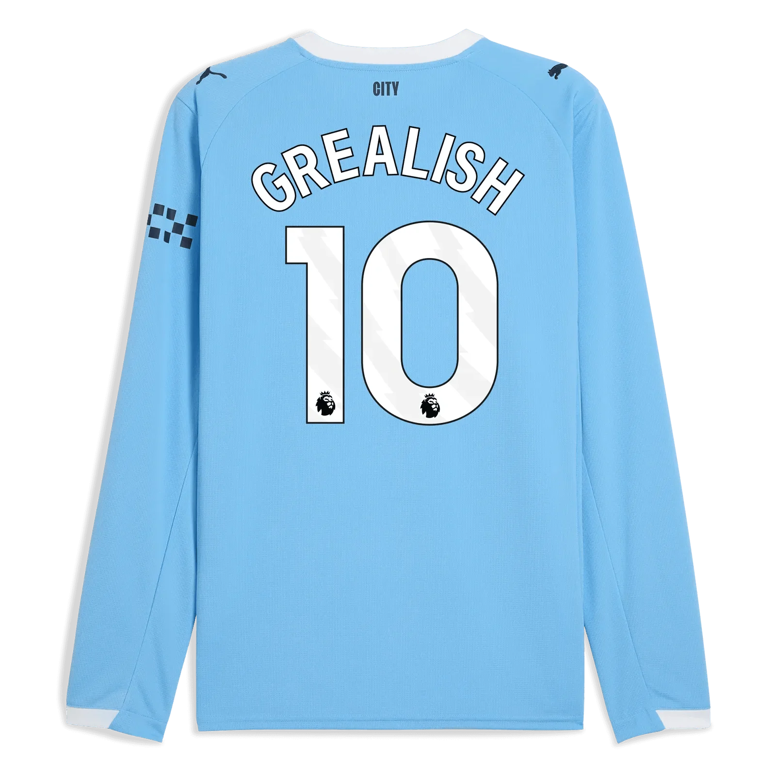 Puma 2025-26 Manchester City Men's Stadium Home Long-Sleeve Soccer Jersey - Image 8