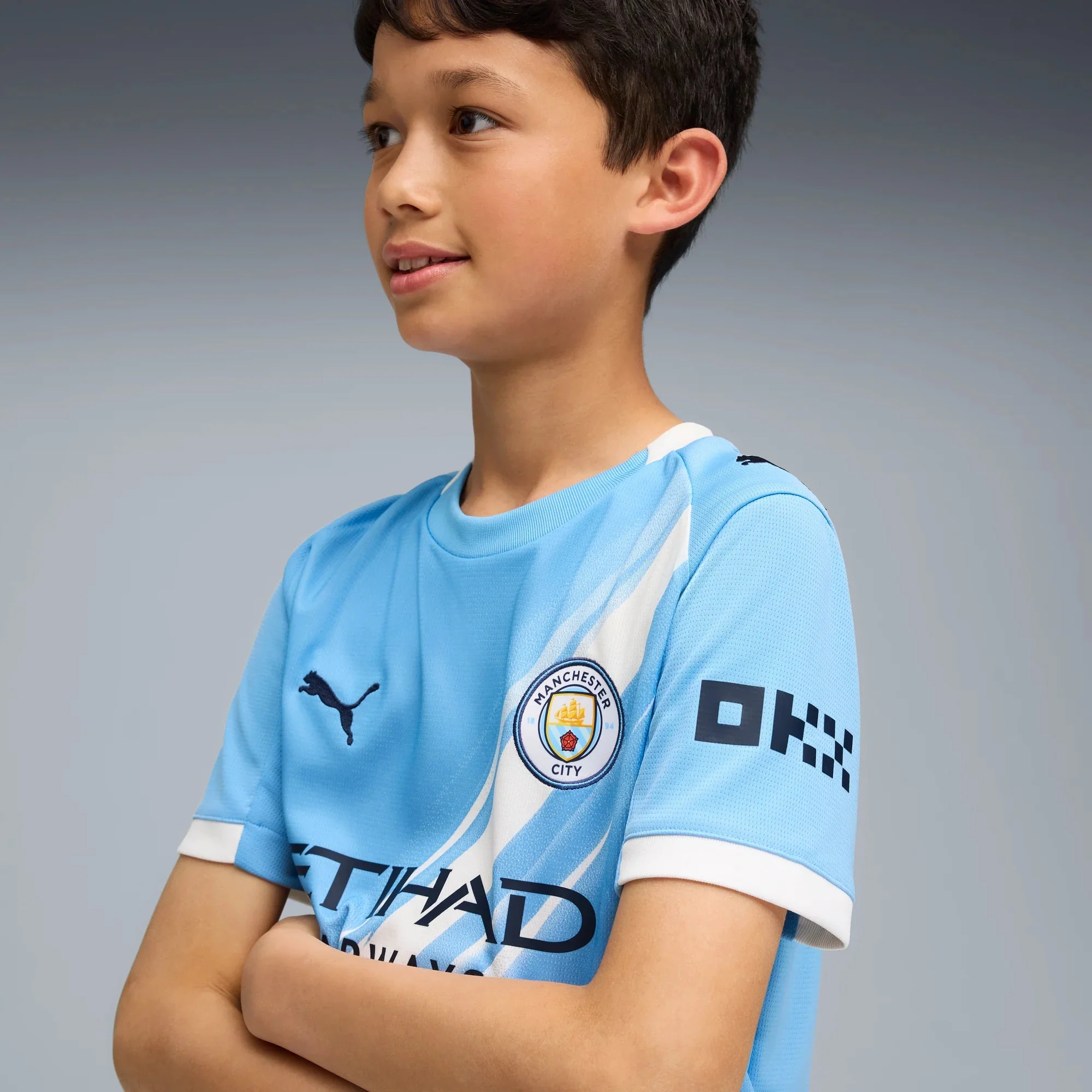 Puma 2025-26 Manchester City Youth Stadium Home Soccer Jersey - Image 5