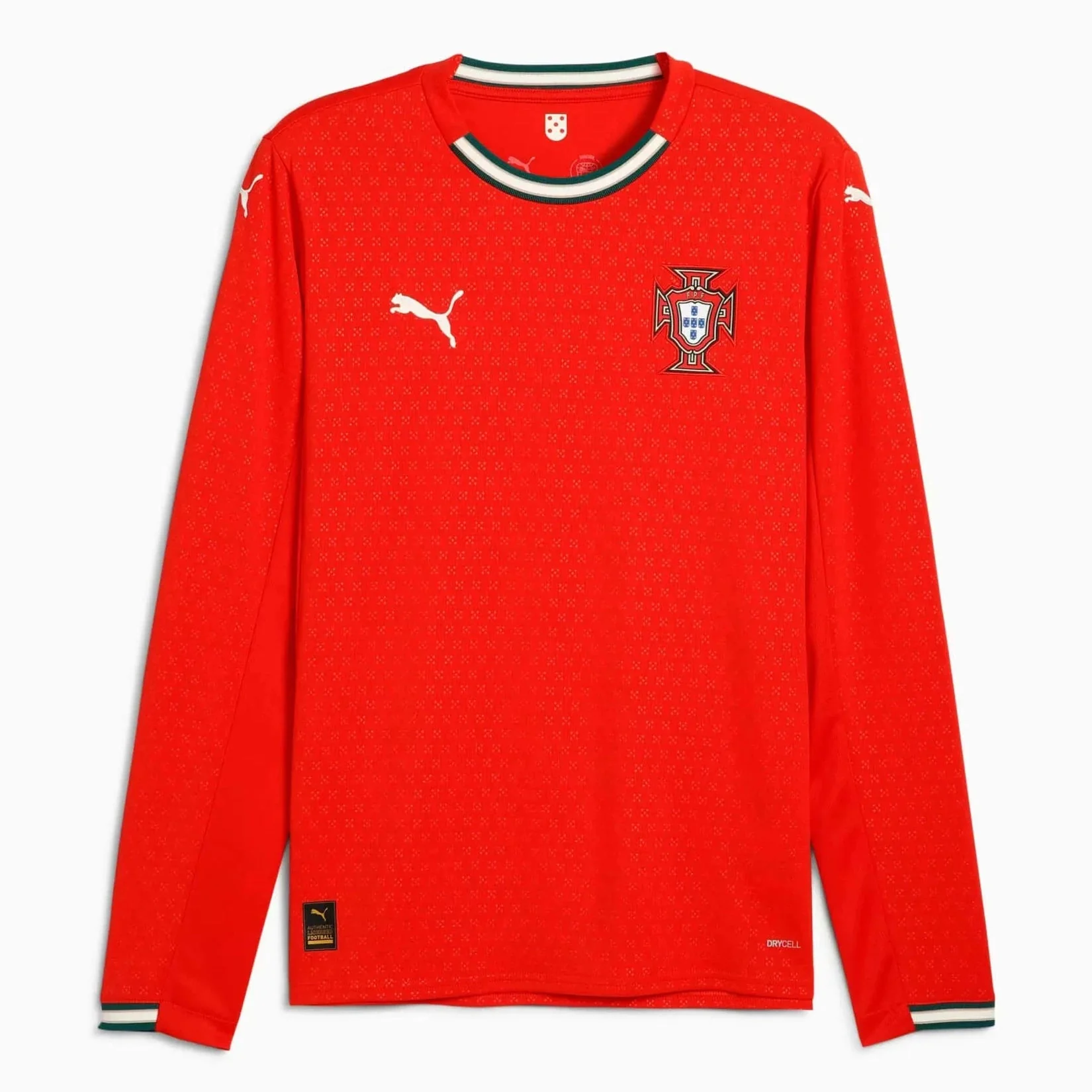 Puma 2025-26 Portugal Men's Stadium Home Long-Sleeve Jersey