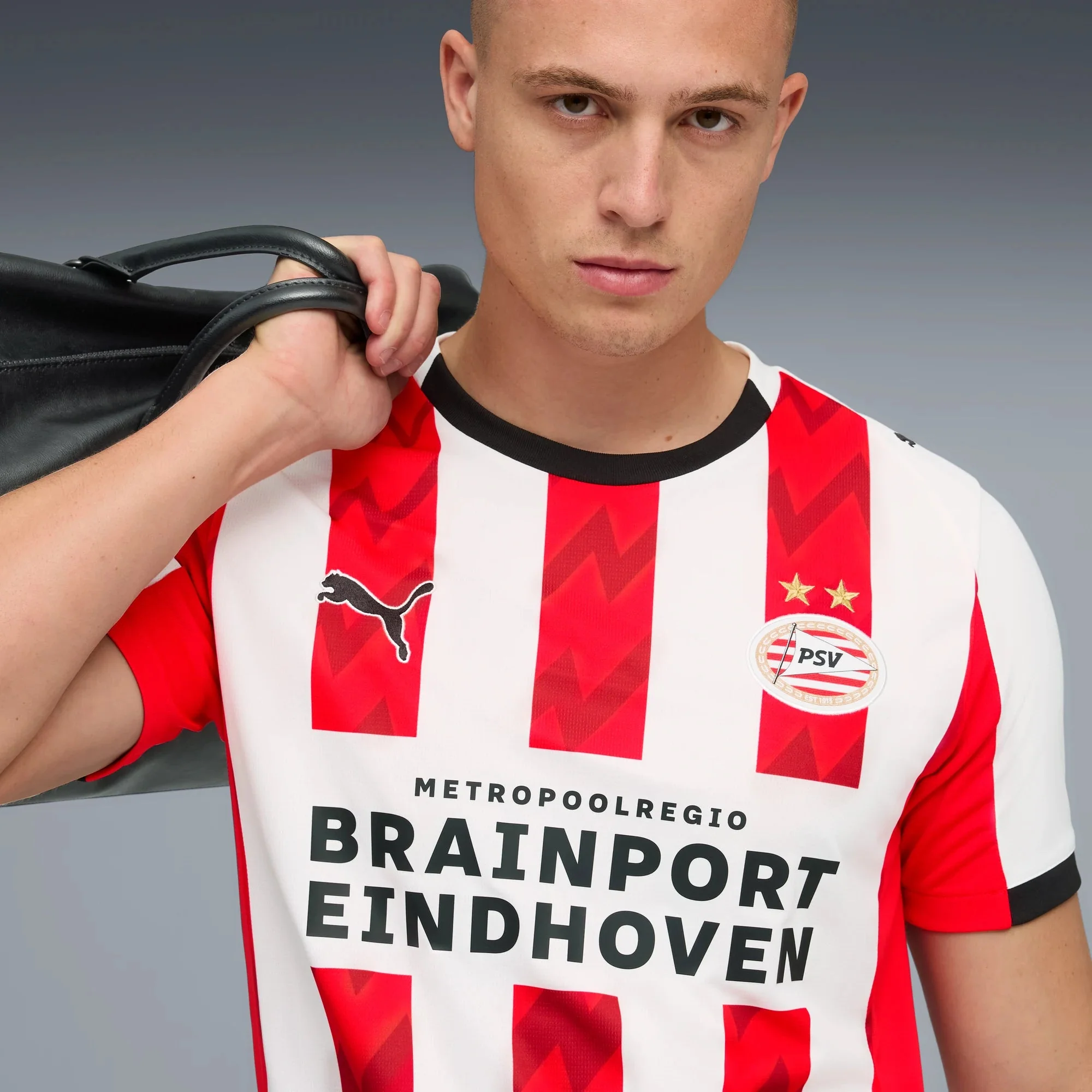 Puma 2025-26 PSV Men's Stadium Home Soccer Jersey - Image 5