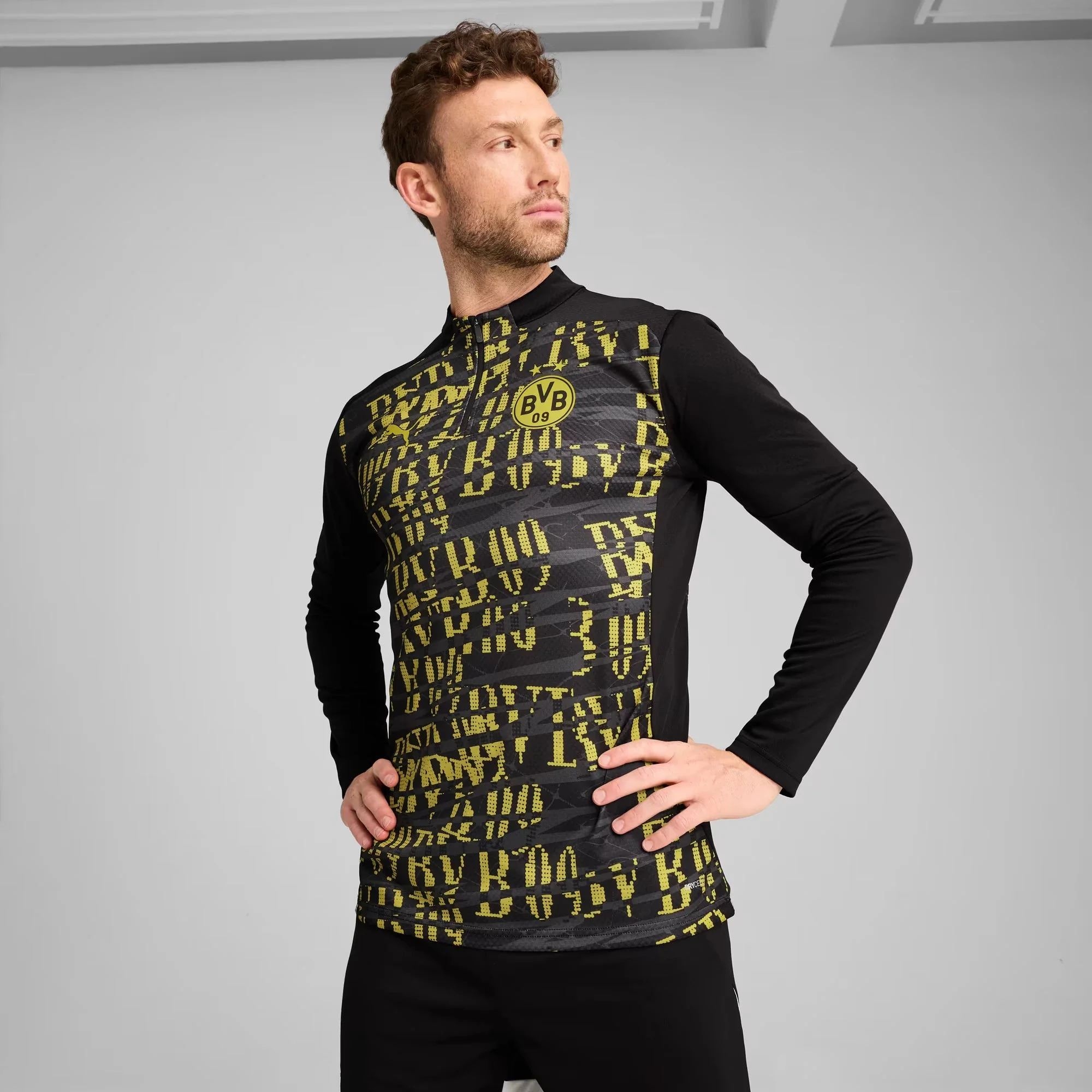 Puma 2025 Borussia Dortmund Men's Prematch Quarter Zip Top - Image 3