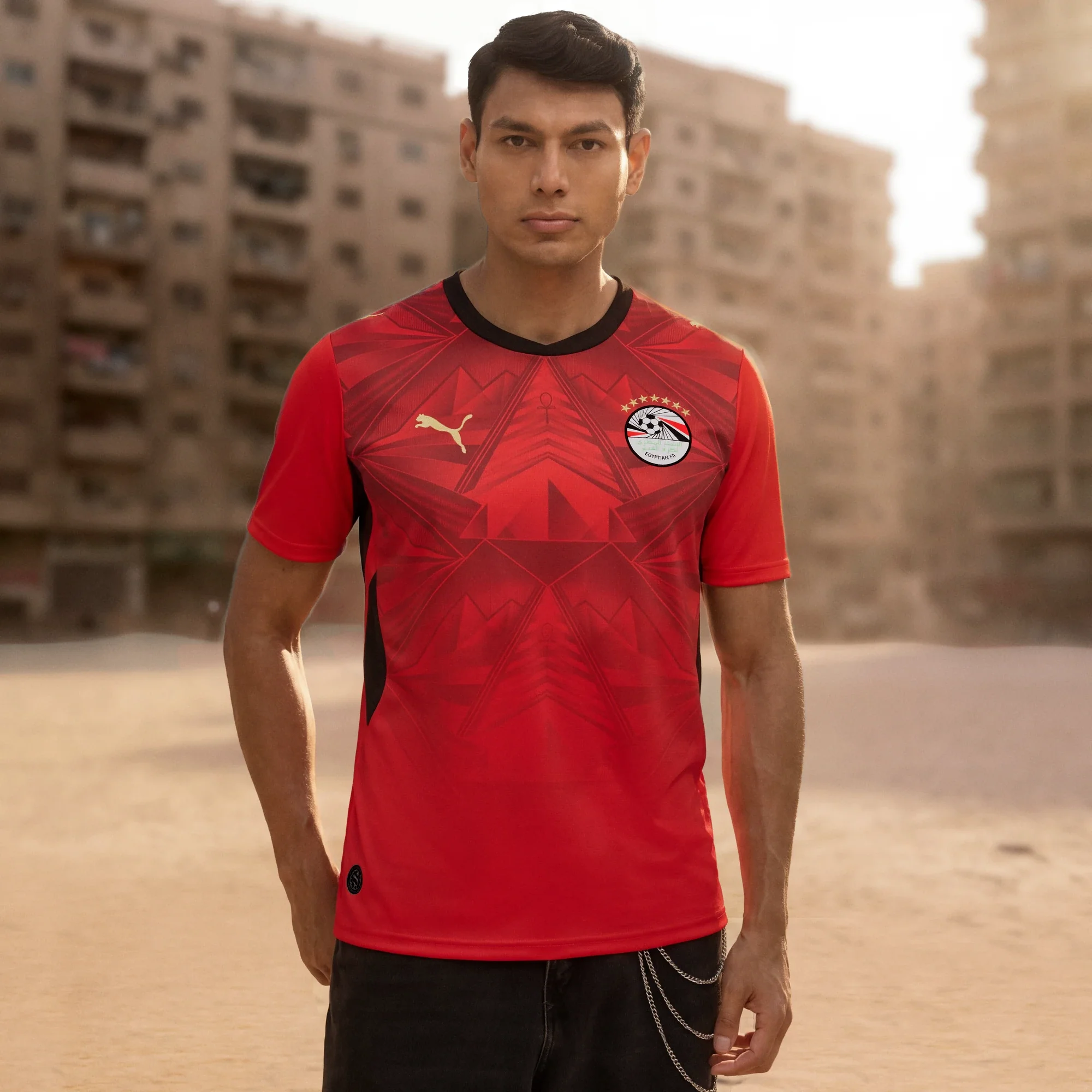 Puma 2026 Egypt Men's Stadium Home Soccer Jersey - Image 3