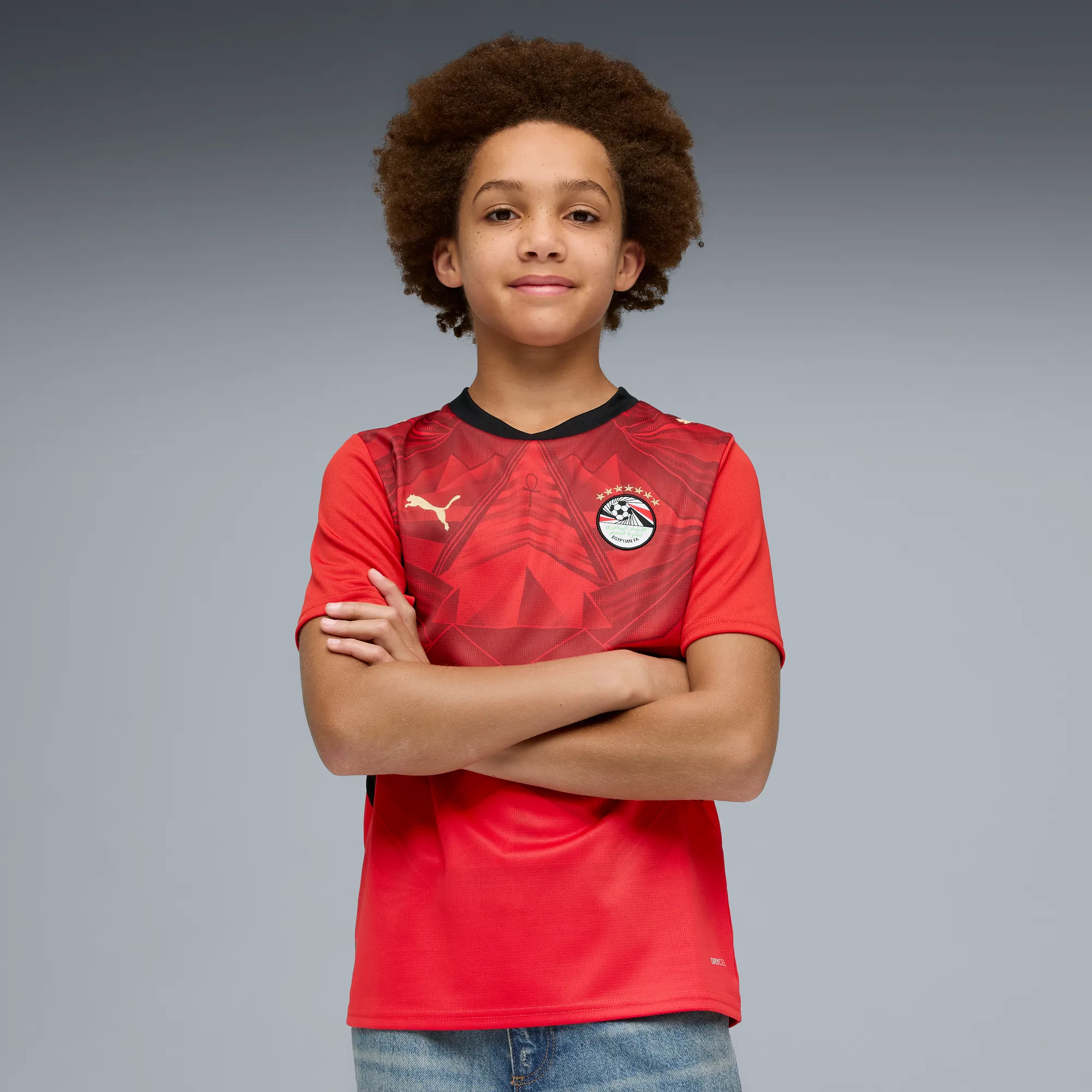 Puma 2026 Egypt Youth Stadium Home Soccer Jersey - Image 3