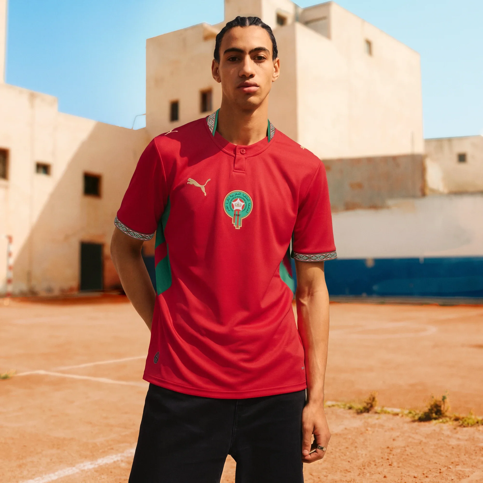 Puma 2026 Morocco Men's Stadium Home Soccer Jersey - Image 3