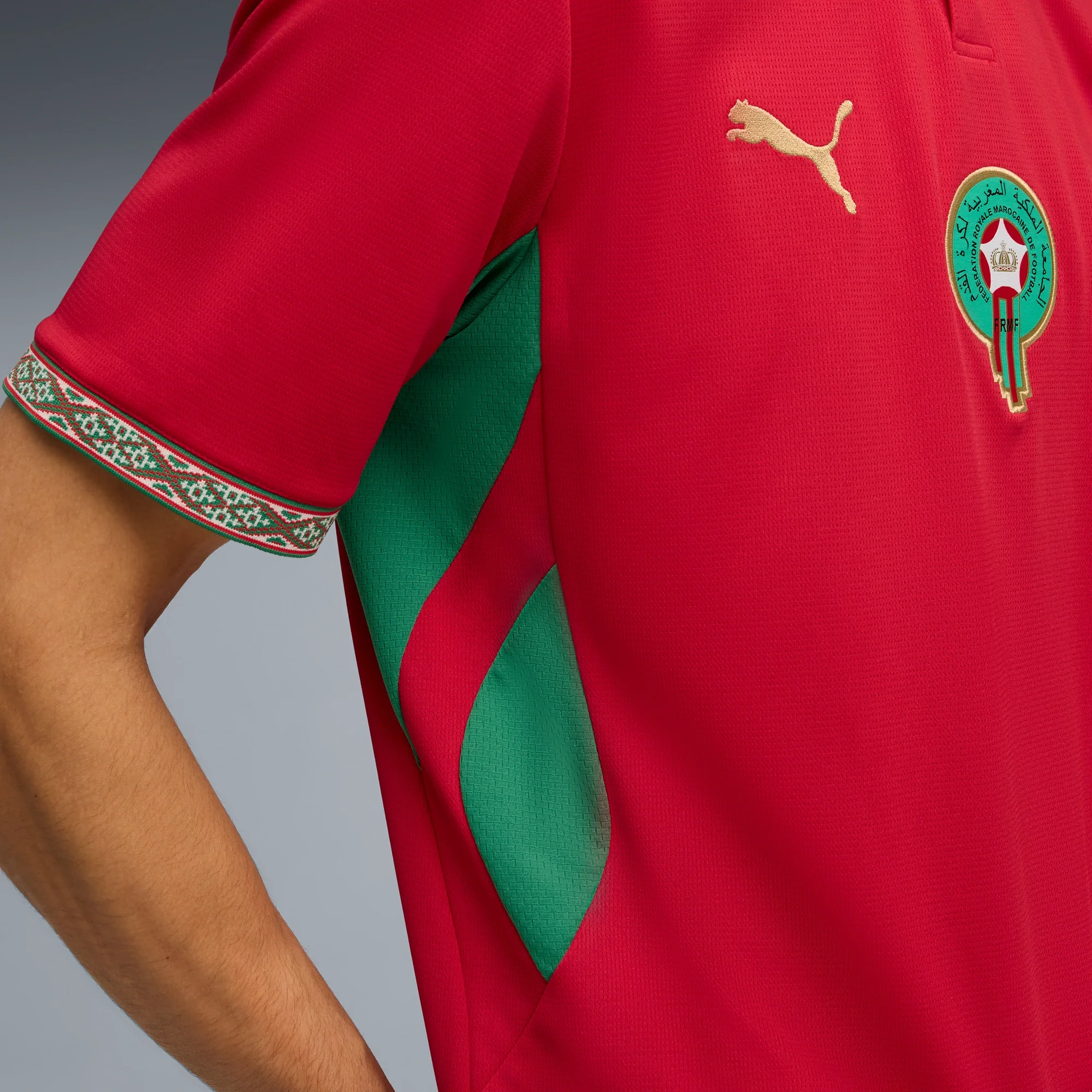 Puma 2026 Morocco Men's Stadium Home Soccer Jersey - Image 6