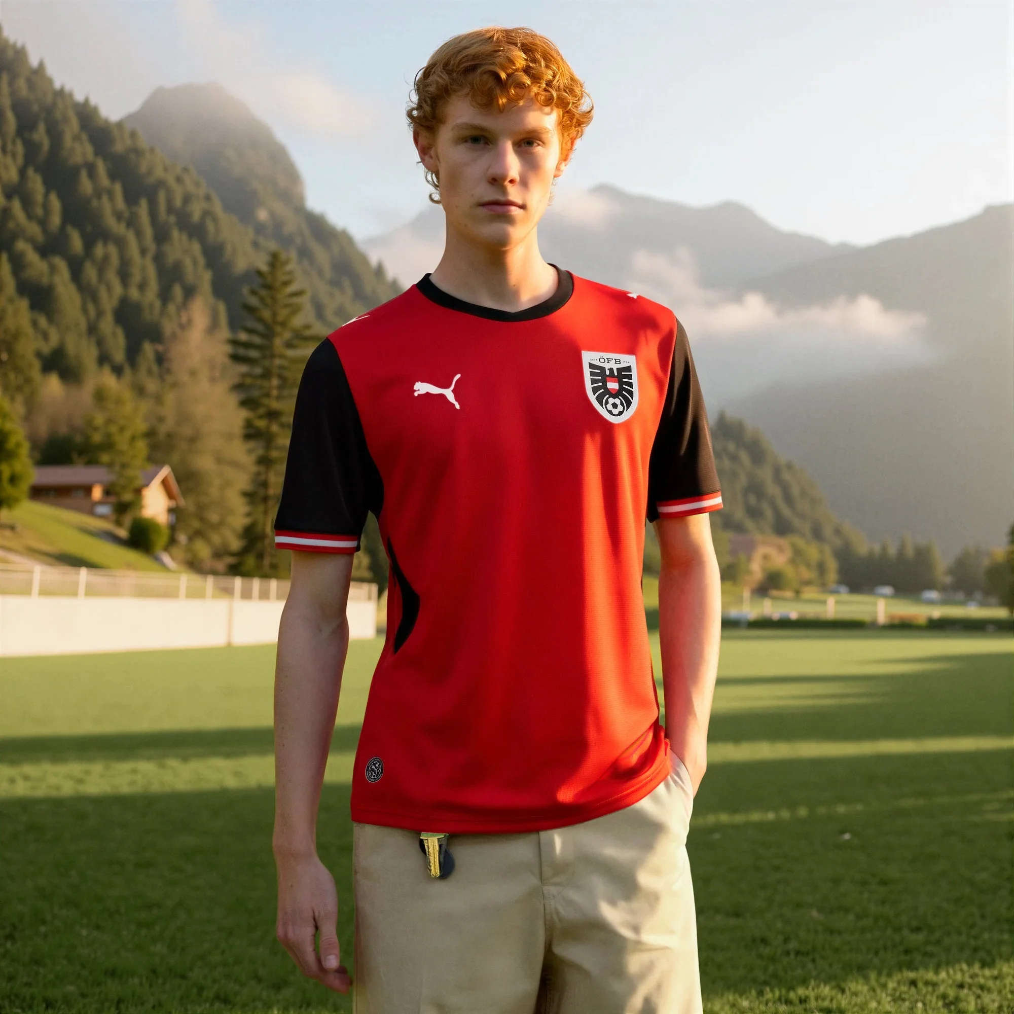 Puma 2026 Austria Men's Stadium Home Soccer Jersey - Image 3