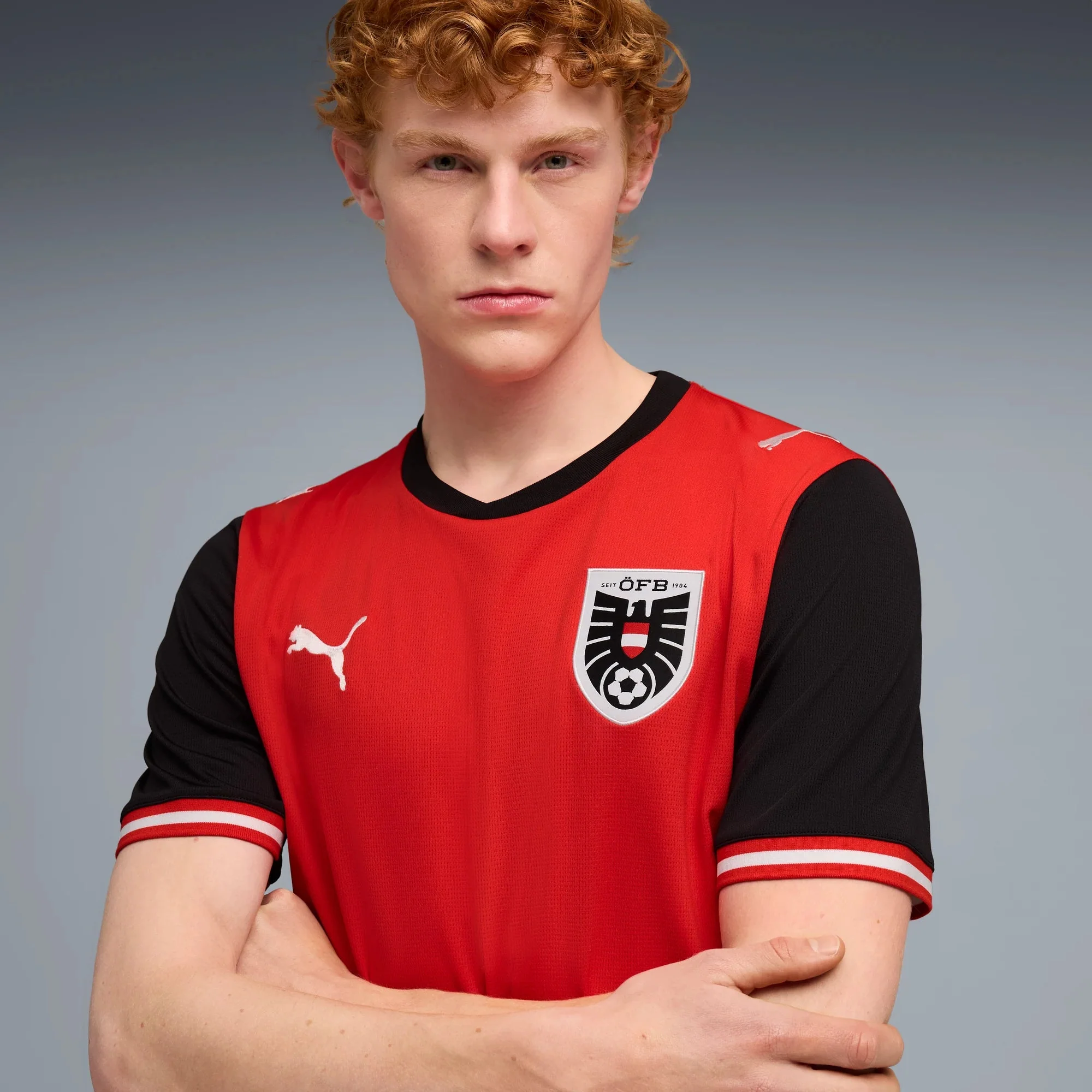 Puma 2026 Austria Men's Stadium Home Soccer Jersey - Image 5