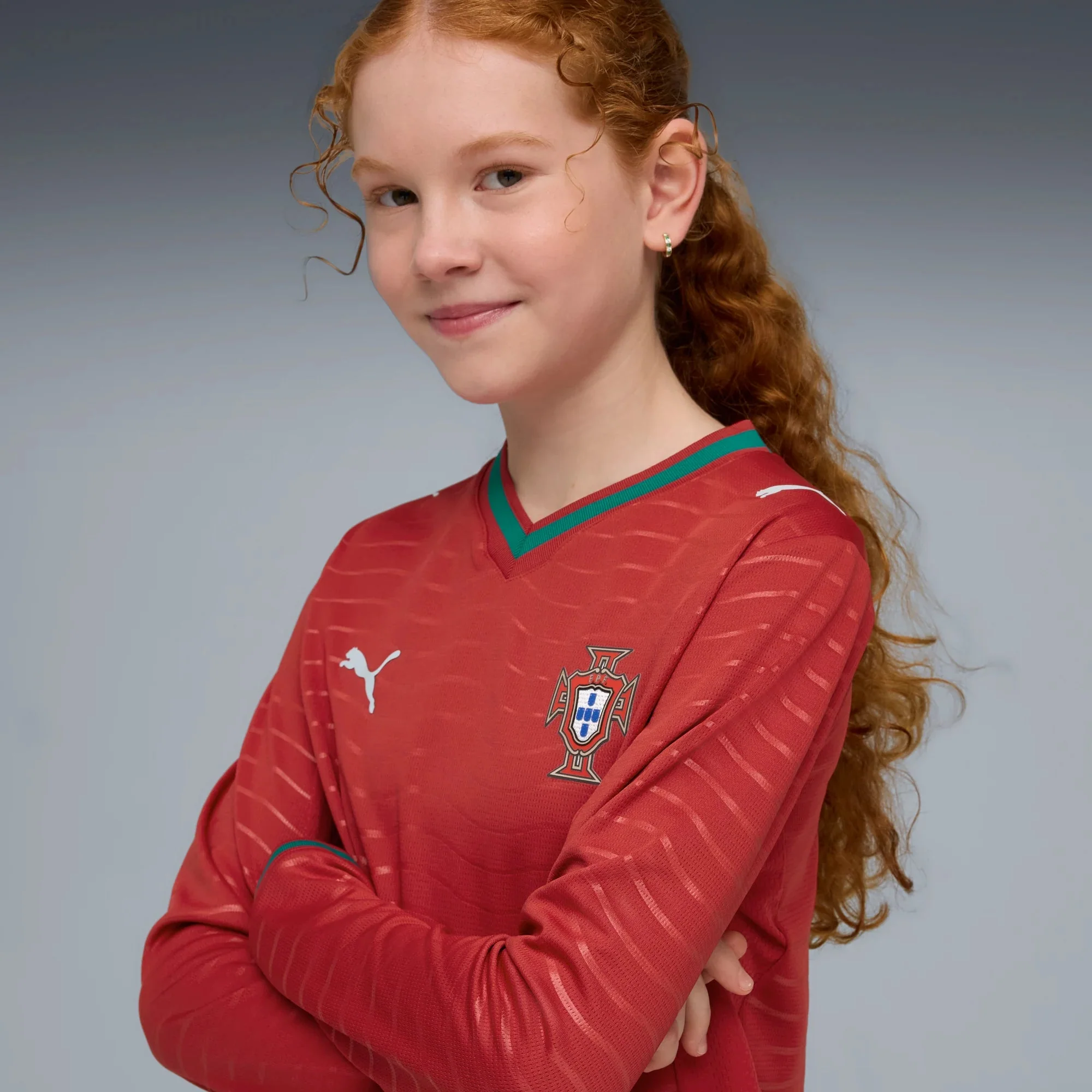 Puma 2026 Portugal Youth Stadium Home Long-Sleeve Jersey - Image 5