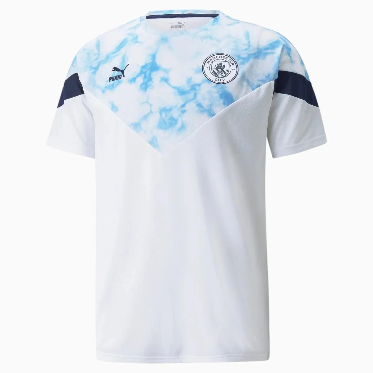 Puma 21-22 Manchester City Iconic MCS Tee - White-Light Blue