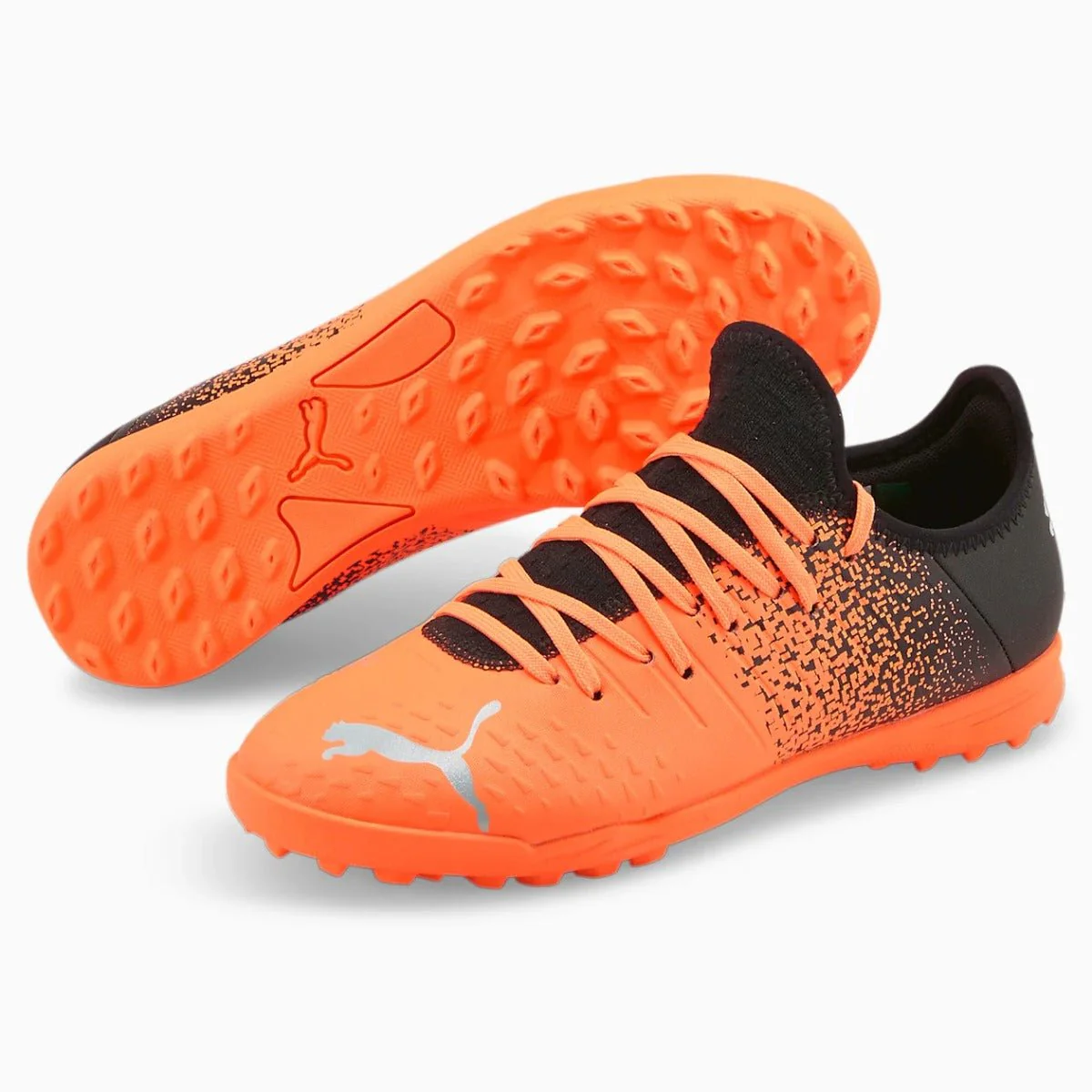 Puma Junior Future 4.3 Turf - Neon Citrus-Silver-Black
