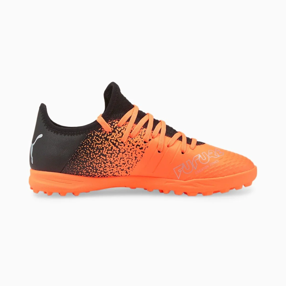 Puma Junior Future 4.3 Turf - Neon Citrus-Silver-Black - Image 3