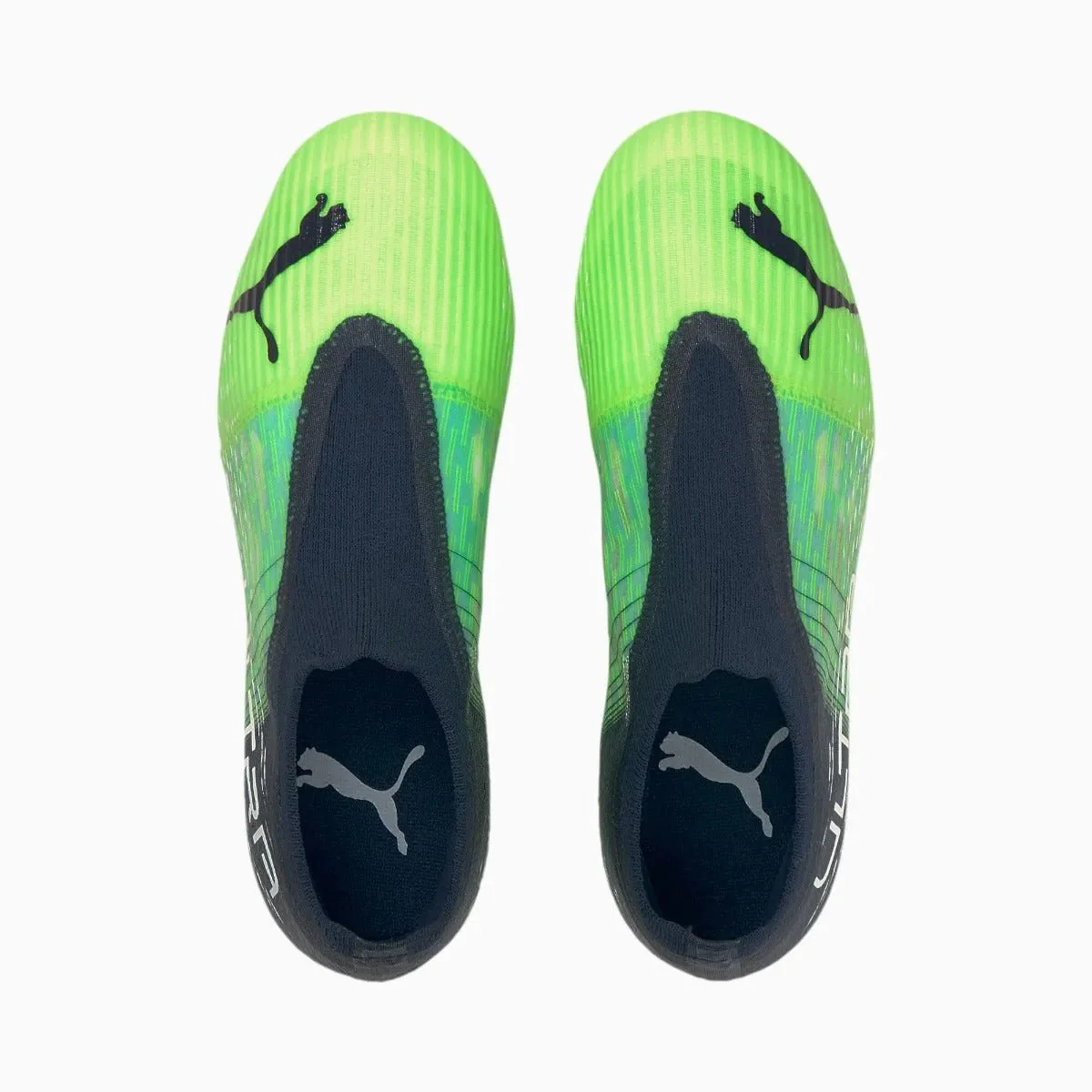 Puma Junior Ultra 3.3 Laceless FG-AG - Green Glare-Aqua - Image 4