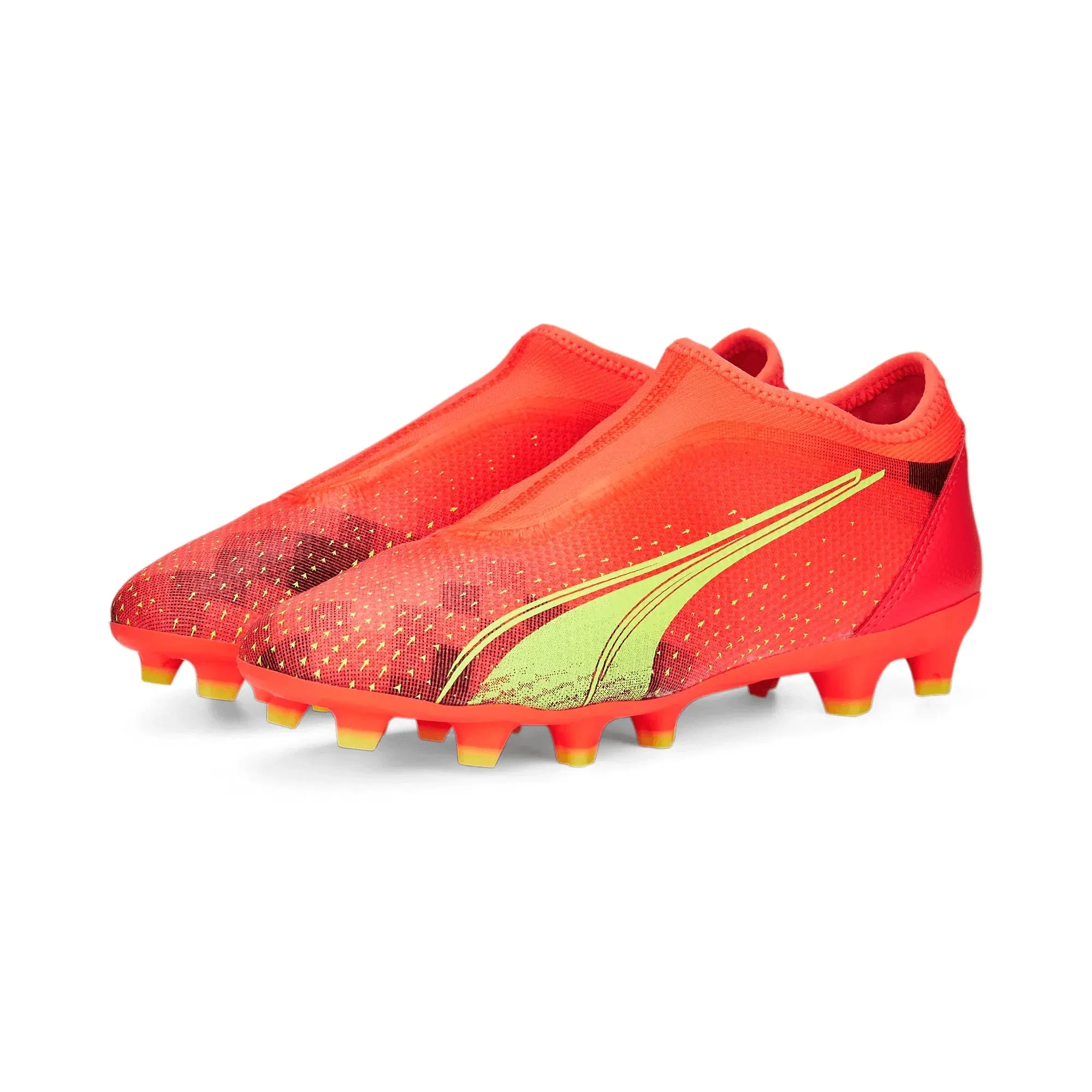 Puma Junior Ultra Match LL FG/AG - Coral-Fizzy Light - Image 3
