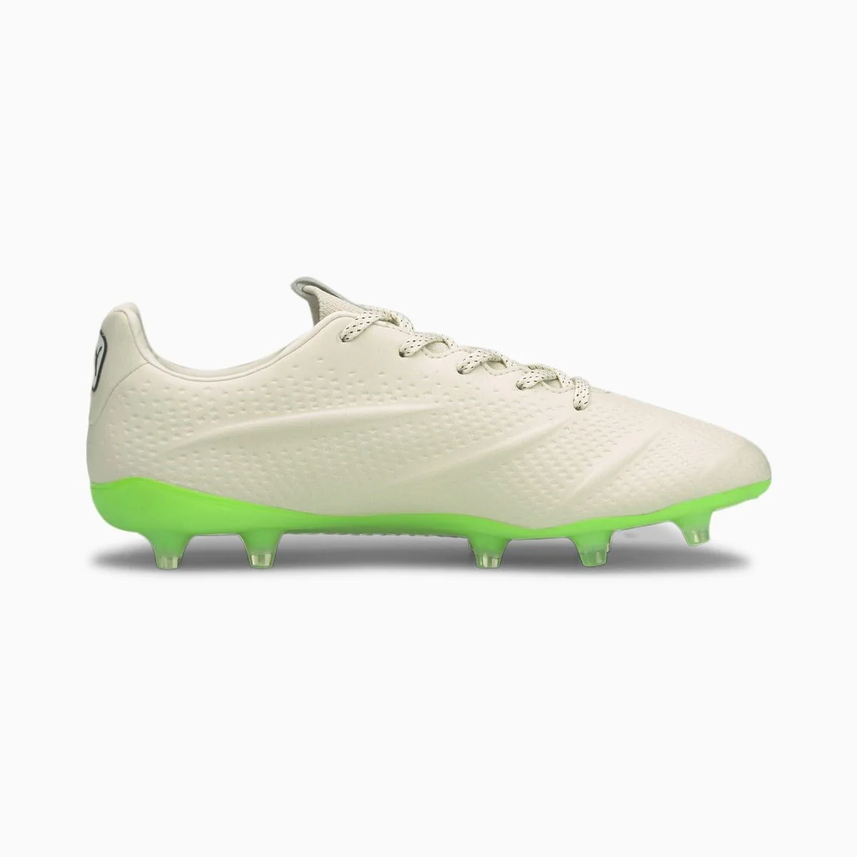 Puma King Platinum 21 Vegan FG-AG - Ivory Glow-Black-Green Glare - Image 3