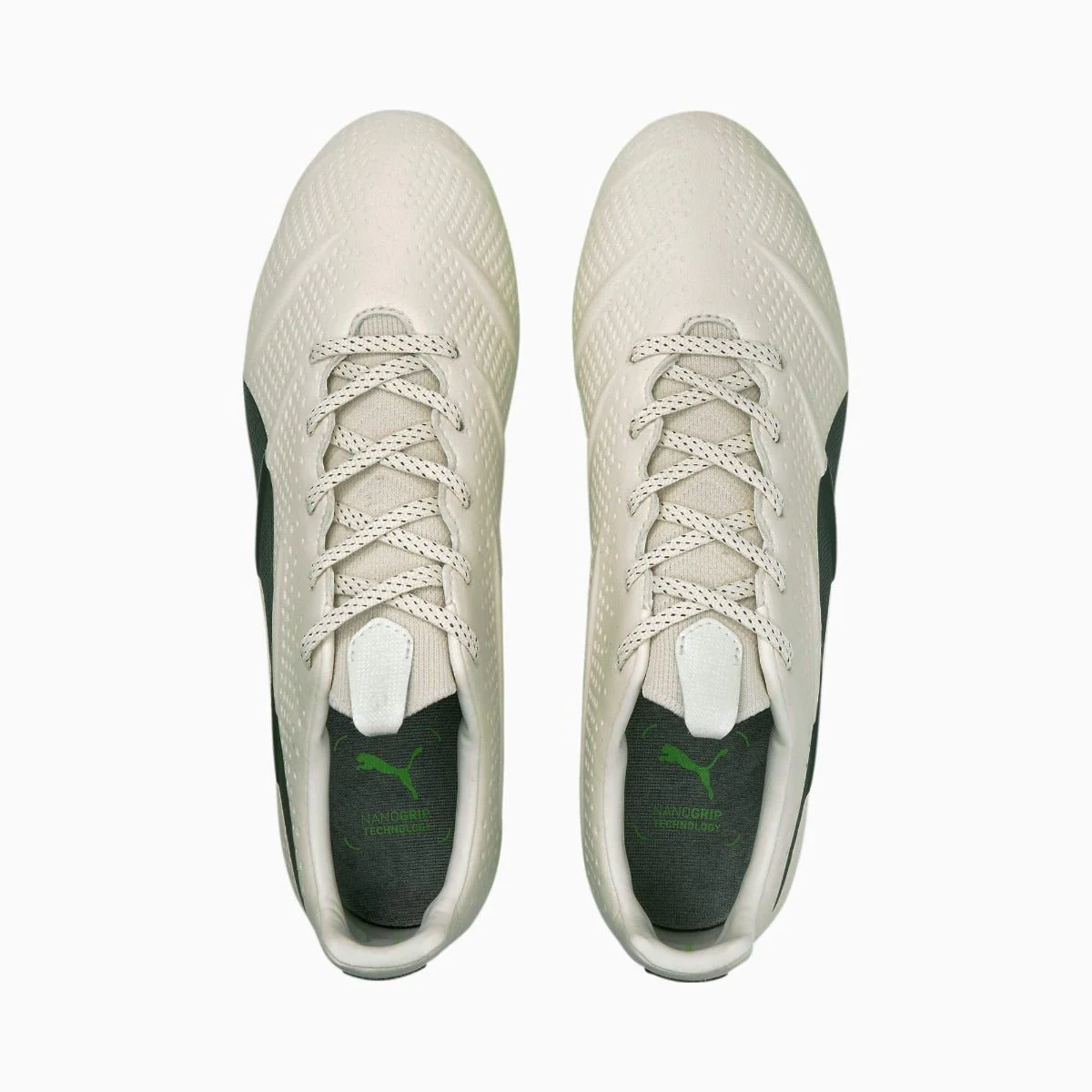 Puma King Platinum 21 Vegan FG-AG - Ivory Glow-Black-Green Glare - Image 4