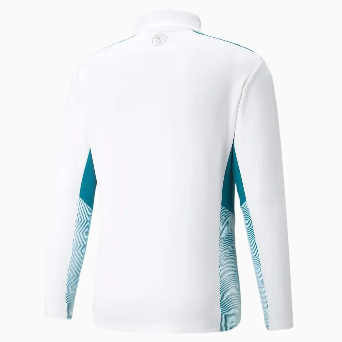 Puma Manchester City 2021-22 Quarter Training Zip Top - White-Ocean - Image 2