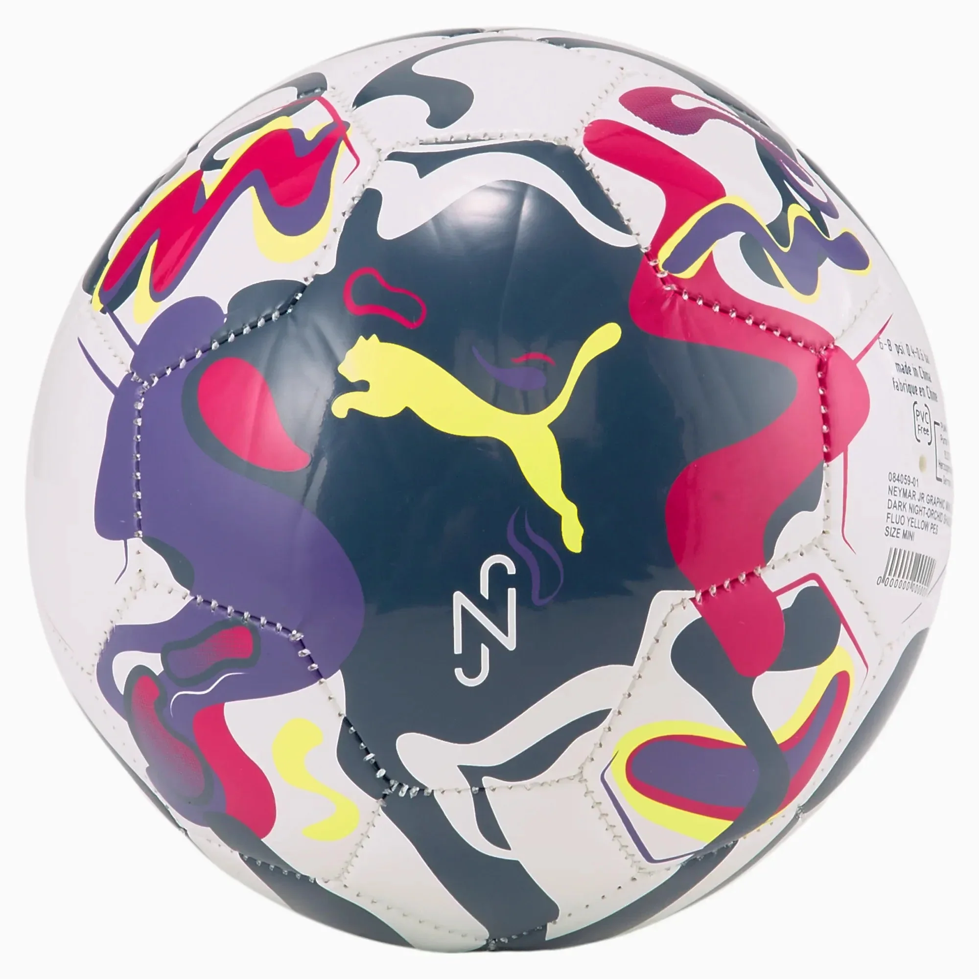 Puma Neymar Jr Graphic Mini Ball - Dark Night-Orchid Shadow-Fluro Yellow - Image 2
