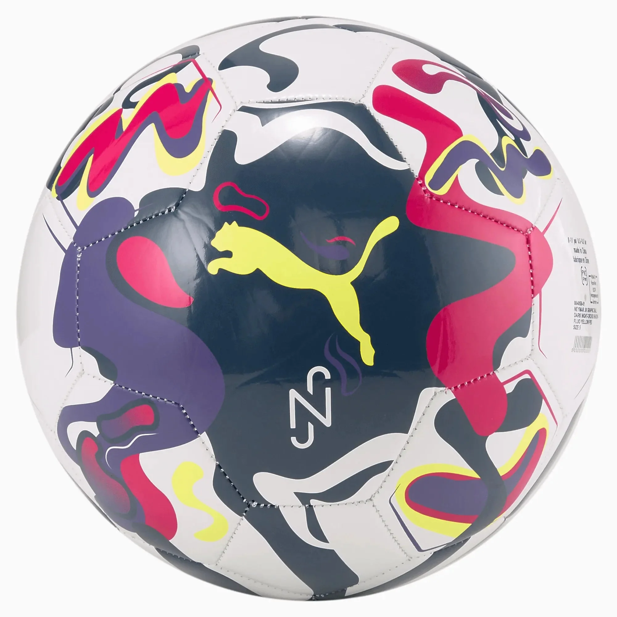 Puma Neymar Jr Graphic Soccer Ball - Dark Night-Orchid Shadow-Fluro Yellow - Image 2