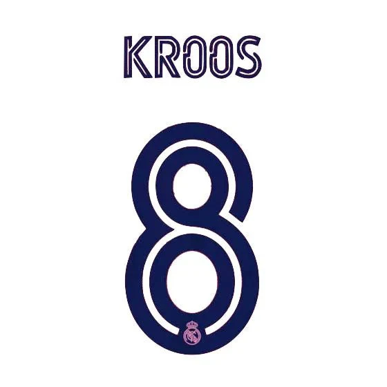 Real Madrid 2020/21 Away Kroos #8 Jersey Name Set