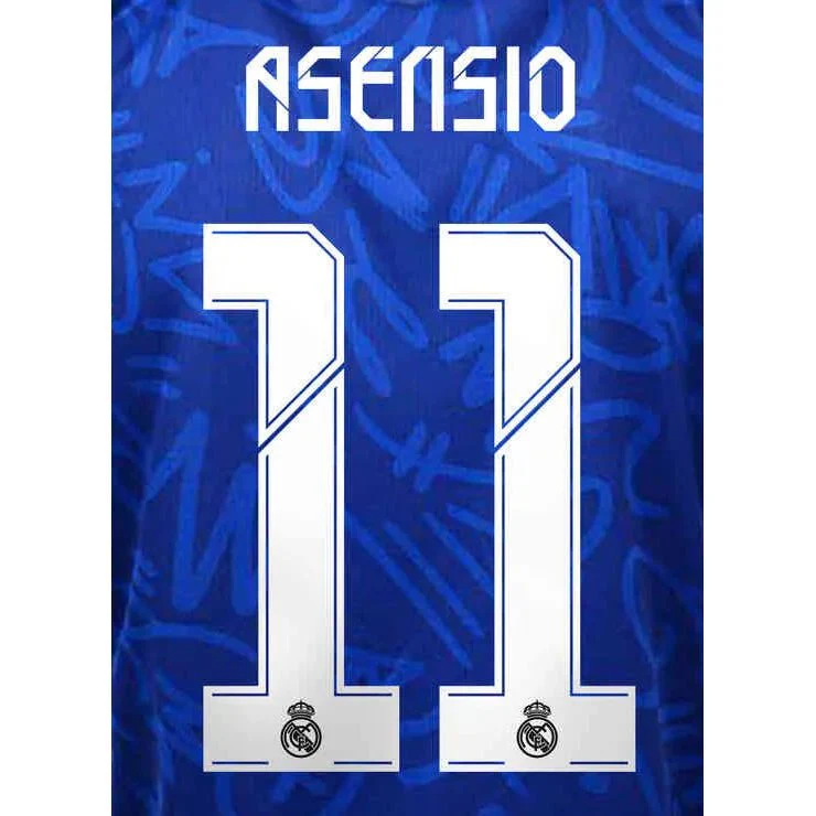 Real Madrid 2021/22 Away/Third Asensio #11 Jersey Name Set