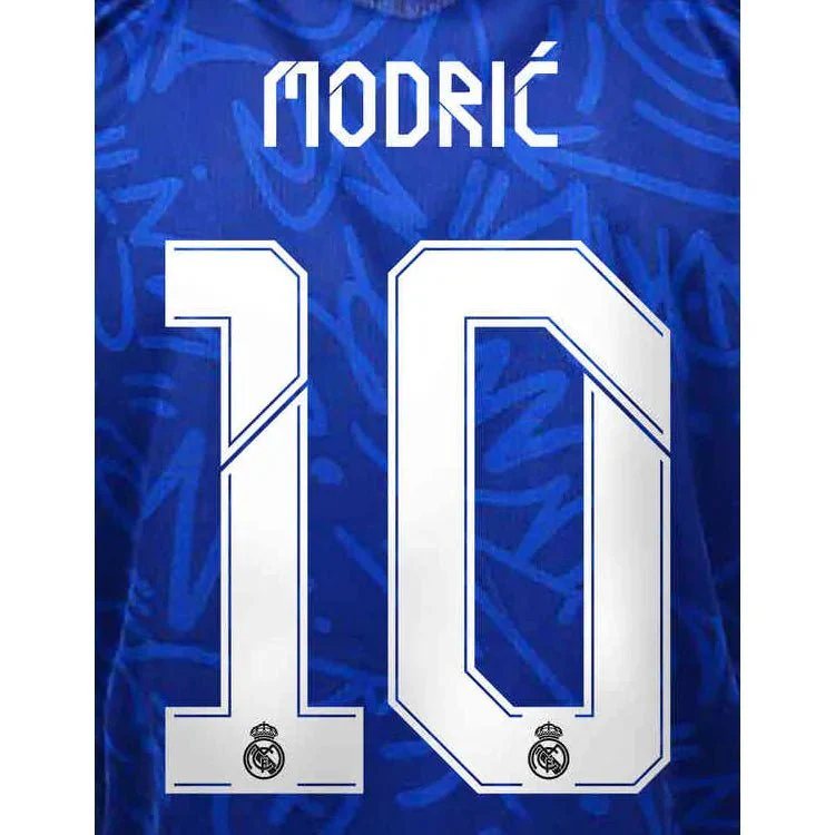 Real Madrid 2021/22 Away/Third Modric #10 Jersey Name Set