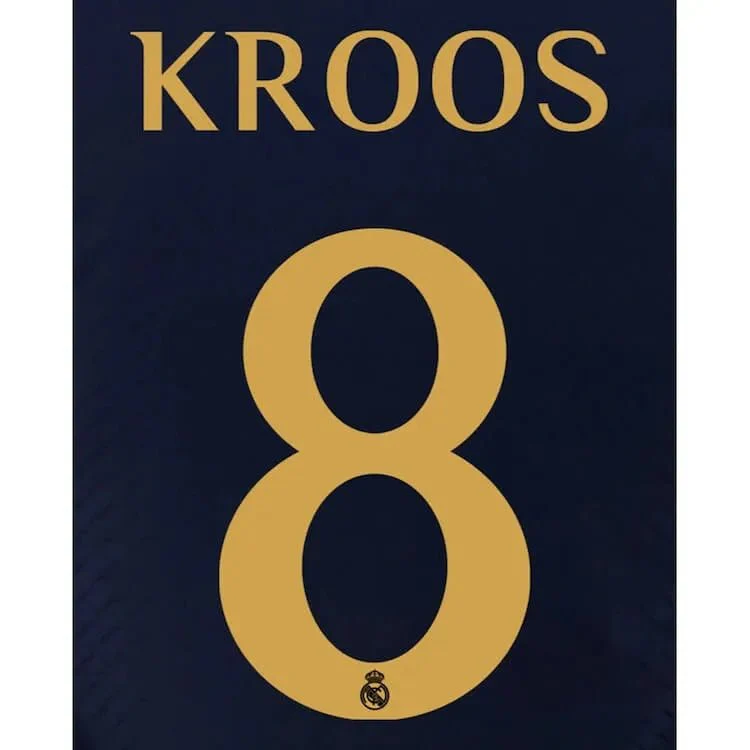 Real Madrid 2023-Away Kroos #8 Jersey Name Set